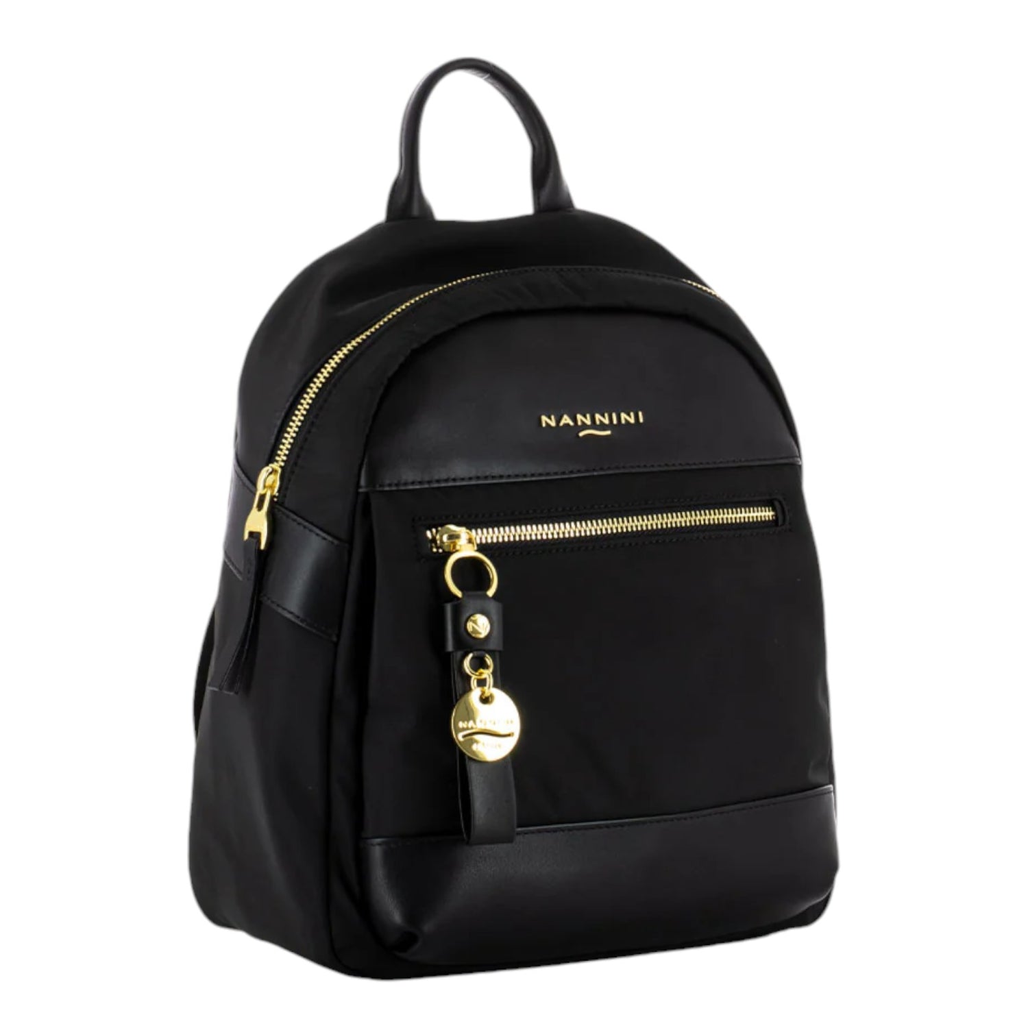 Nannini Firenze Zaino Liberty Donna in Pelle e Tessuto Nero