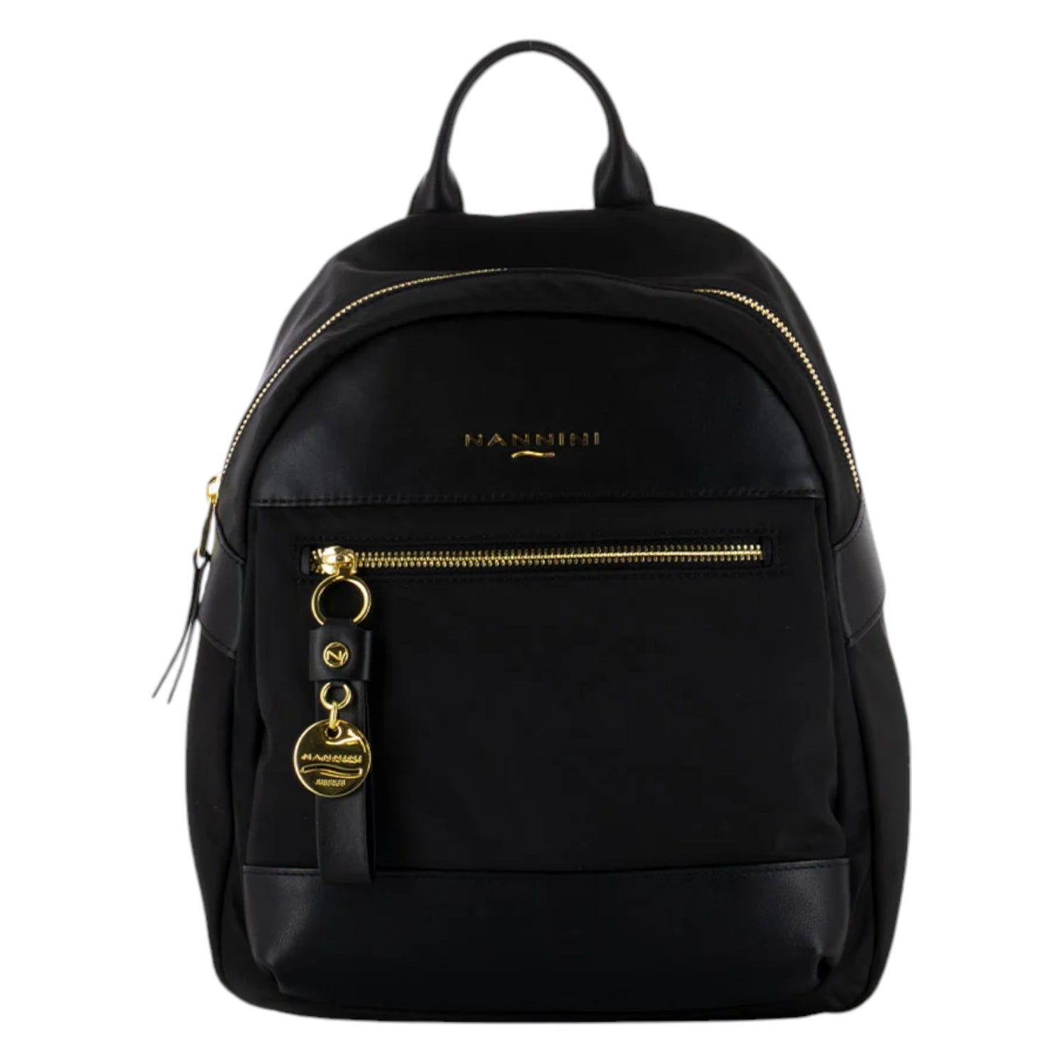 Nannini Firenze Zaino Liberty Donna in Pelle e Tessuto Nero