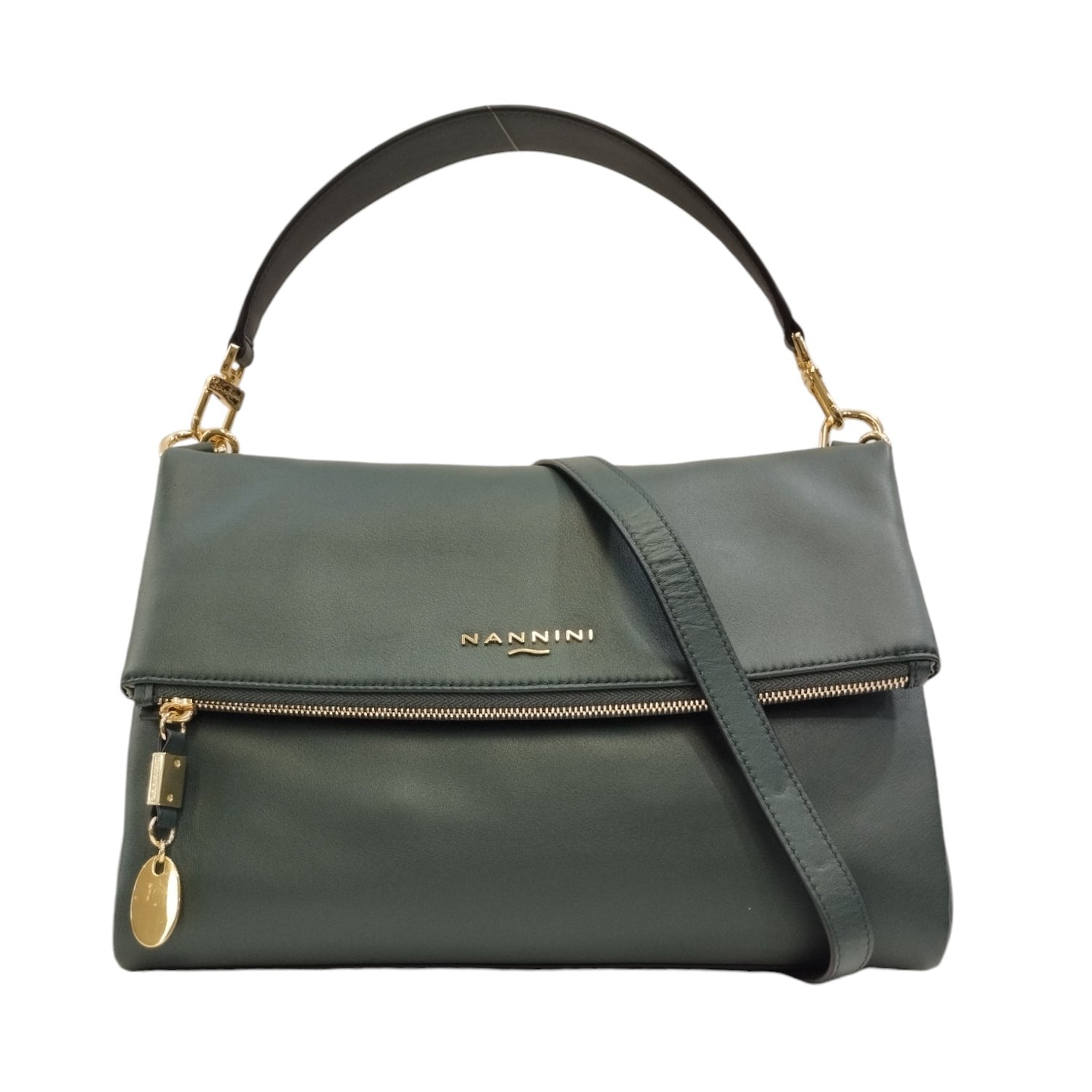 Nannini Firenze Borsa a Mano Jamie Bottiglia in Pelle con Tracolla