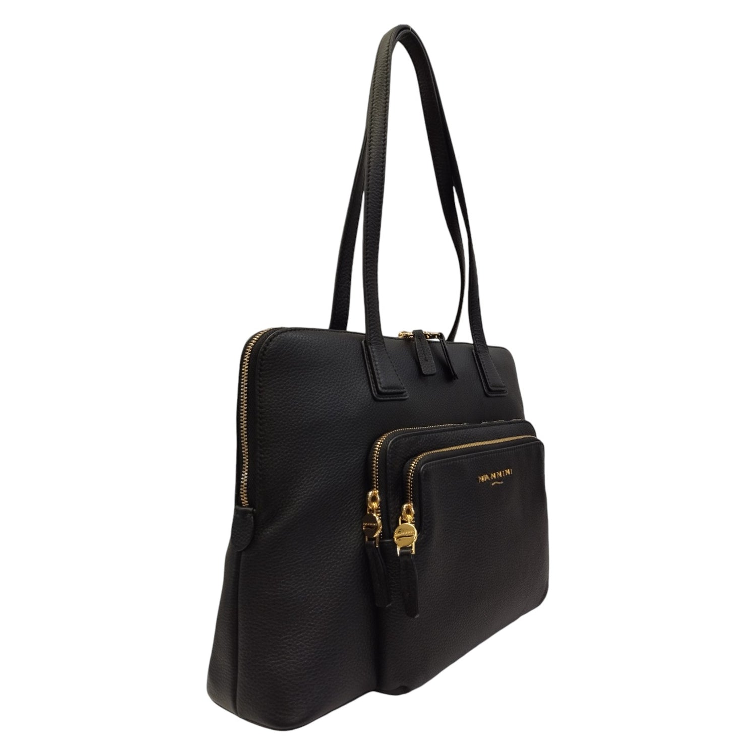 Nannini Firenze Shopper Nera Linea Tiziana in Pelle