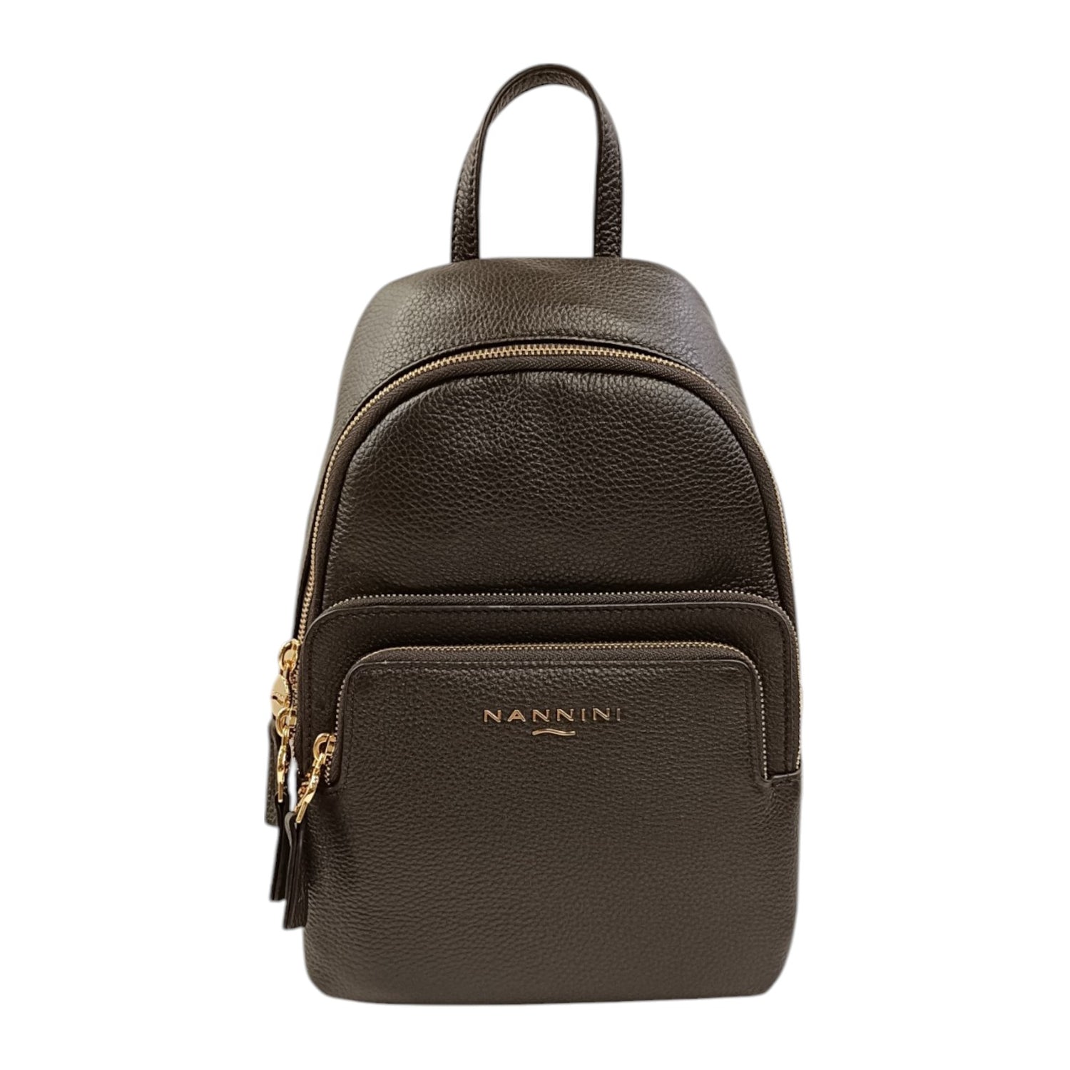 Nannini Firenze Zaino Tiziana Donna in Pelle Martellata Sigaro