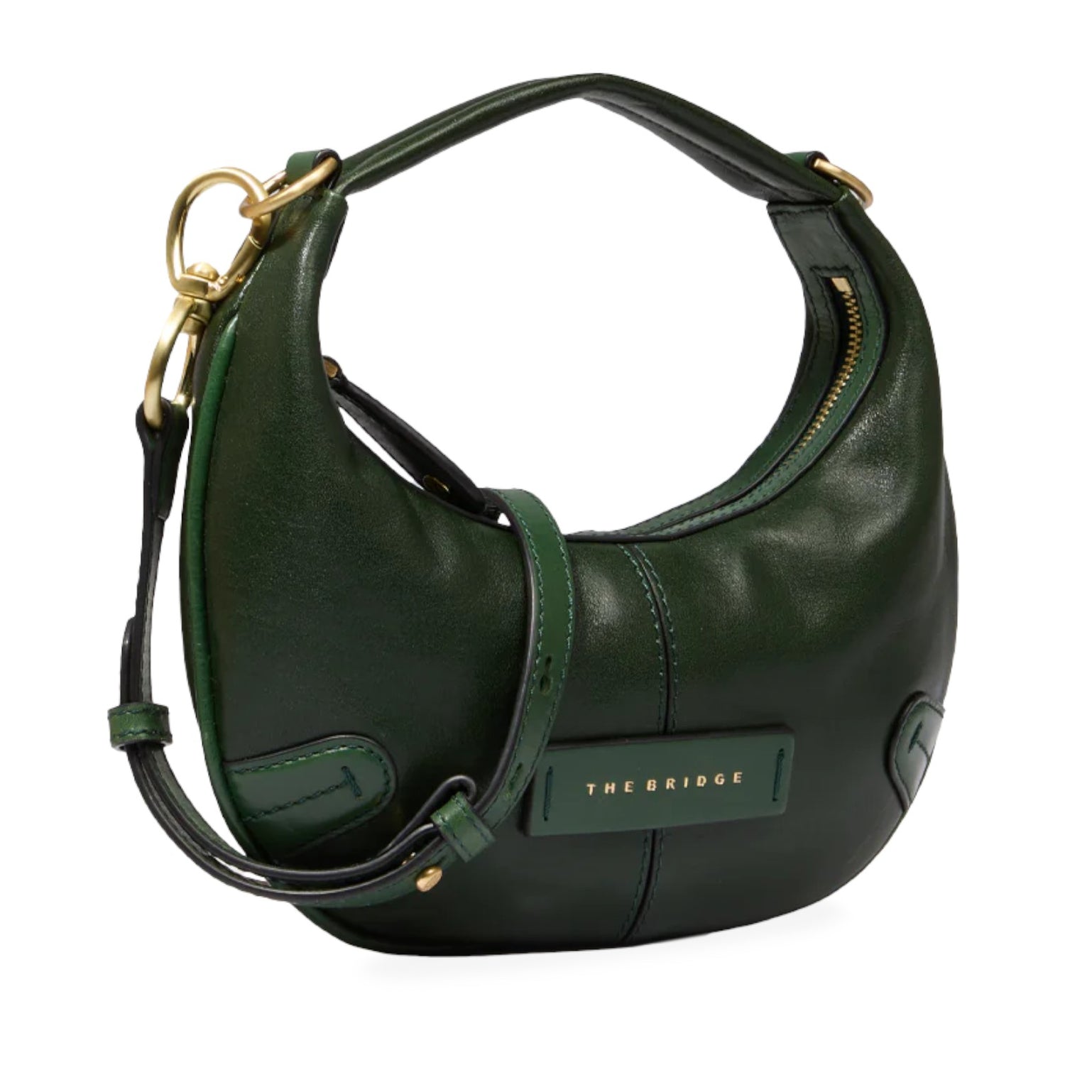 The Bridge Borsa Hobo Verde Linea Flavia con Tracolla in Pelle da Donna