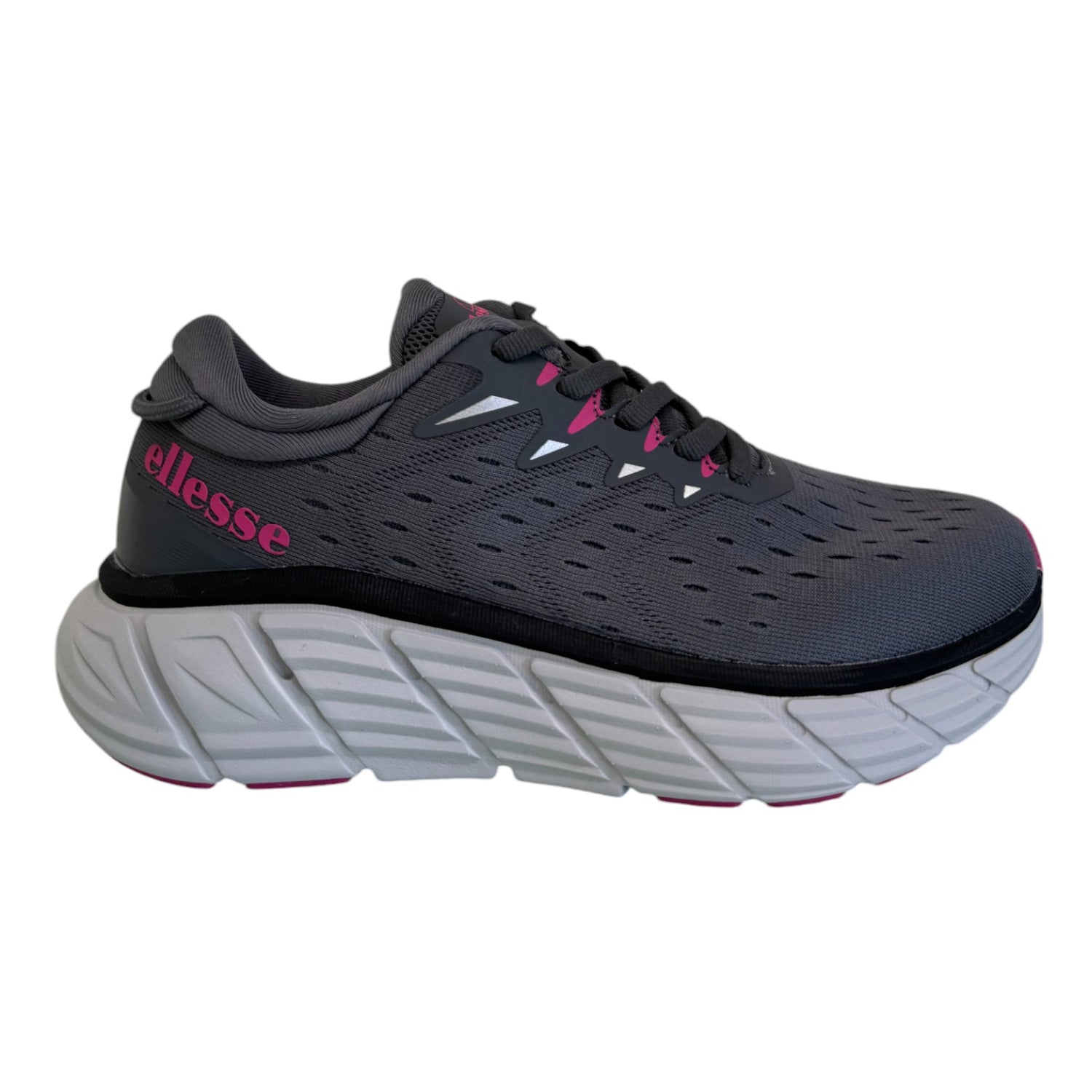 Ellesse Sneakers Sportiva Grigia Fucsia in Tessuto da Donna