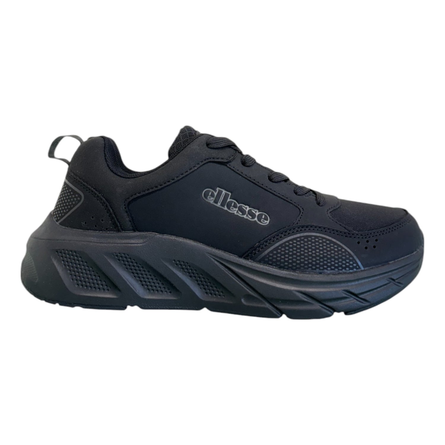 Ellesse Sneakers Sportiva Nera in Ecopelle e Tessuto da Uomo