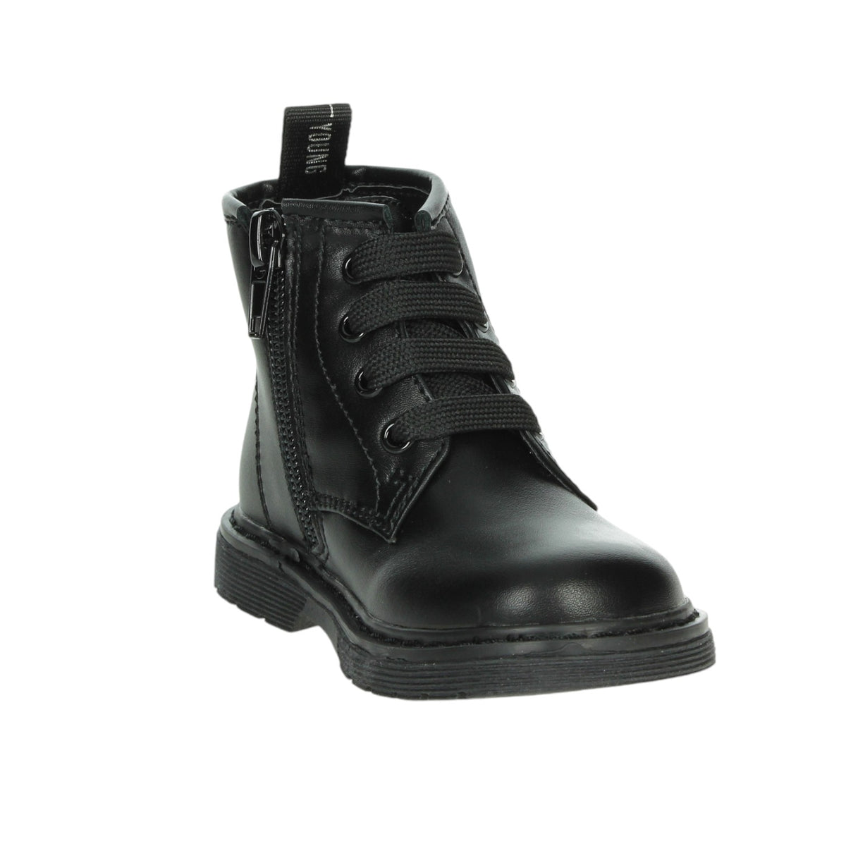 Cult Young Anfibio Nero con Lacci e Zip Laterale