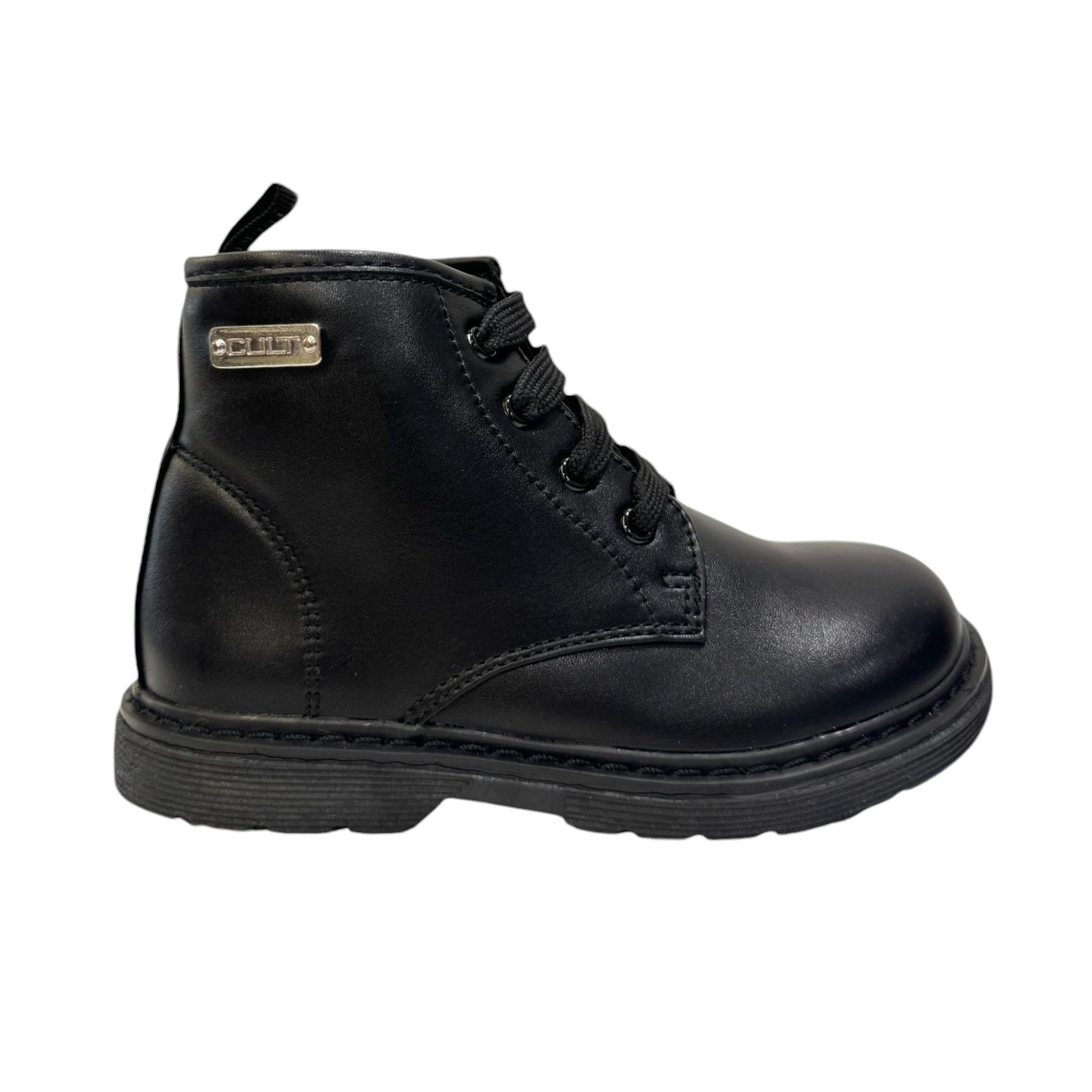 Cult Young Anfibio Nero con Lacci e Zip Laterale