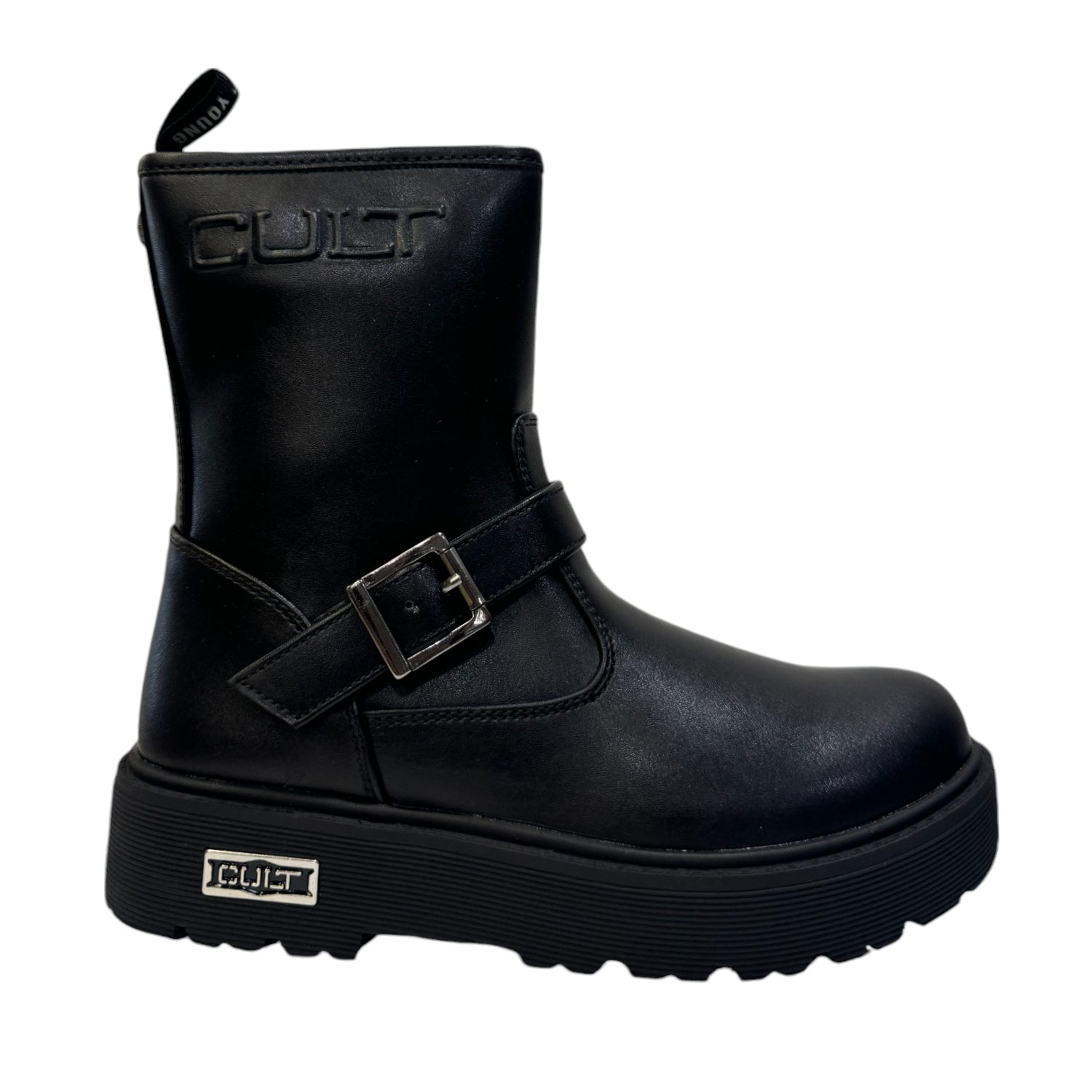 Cult Young Stivaletto Nero con Zip Laterale