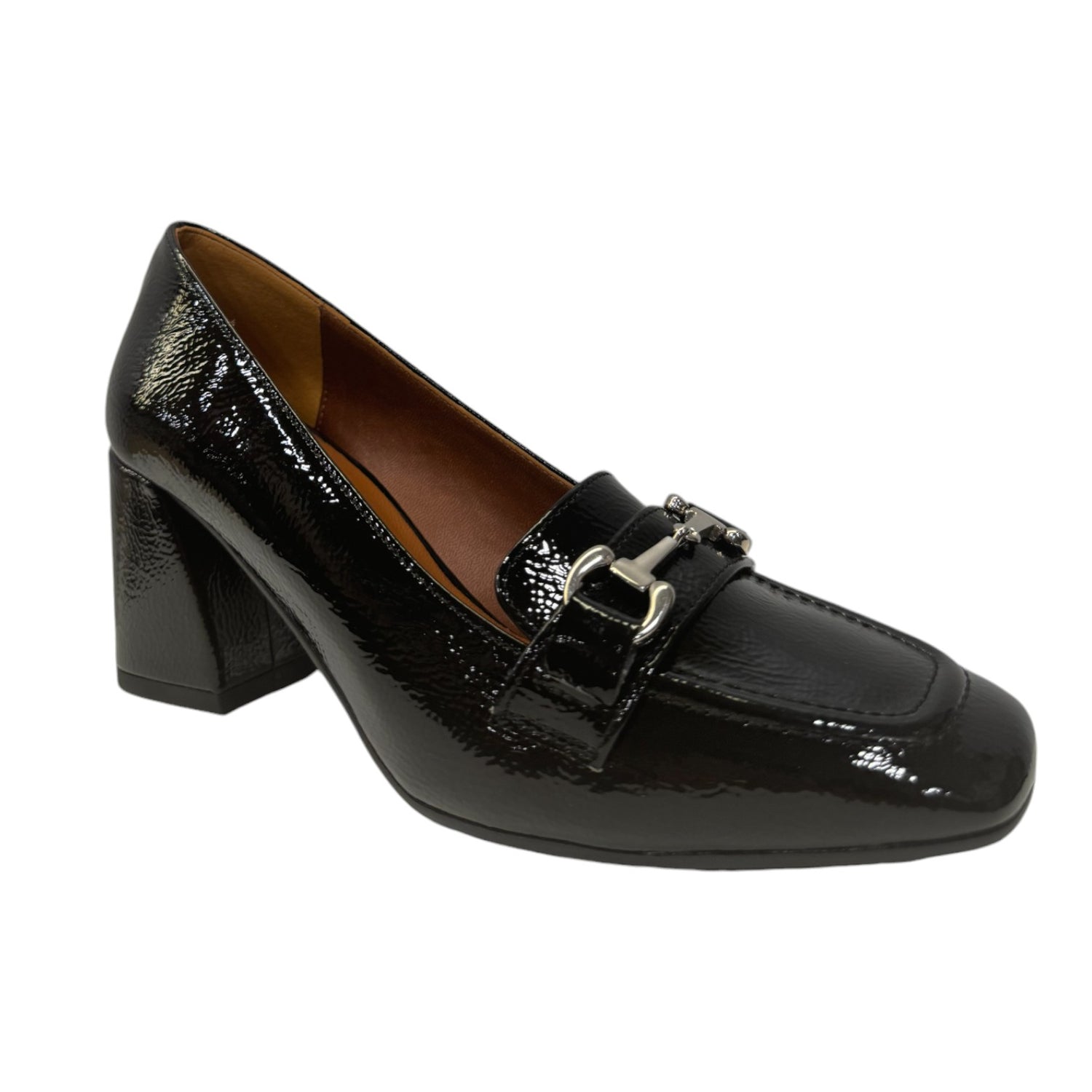 Scarpeborseonline Mocassino Nero in Vernice con Morsetto t.7