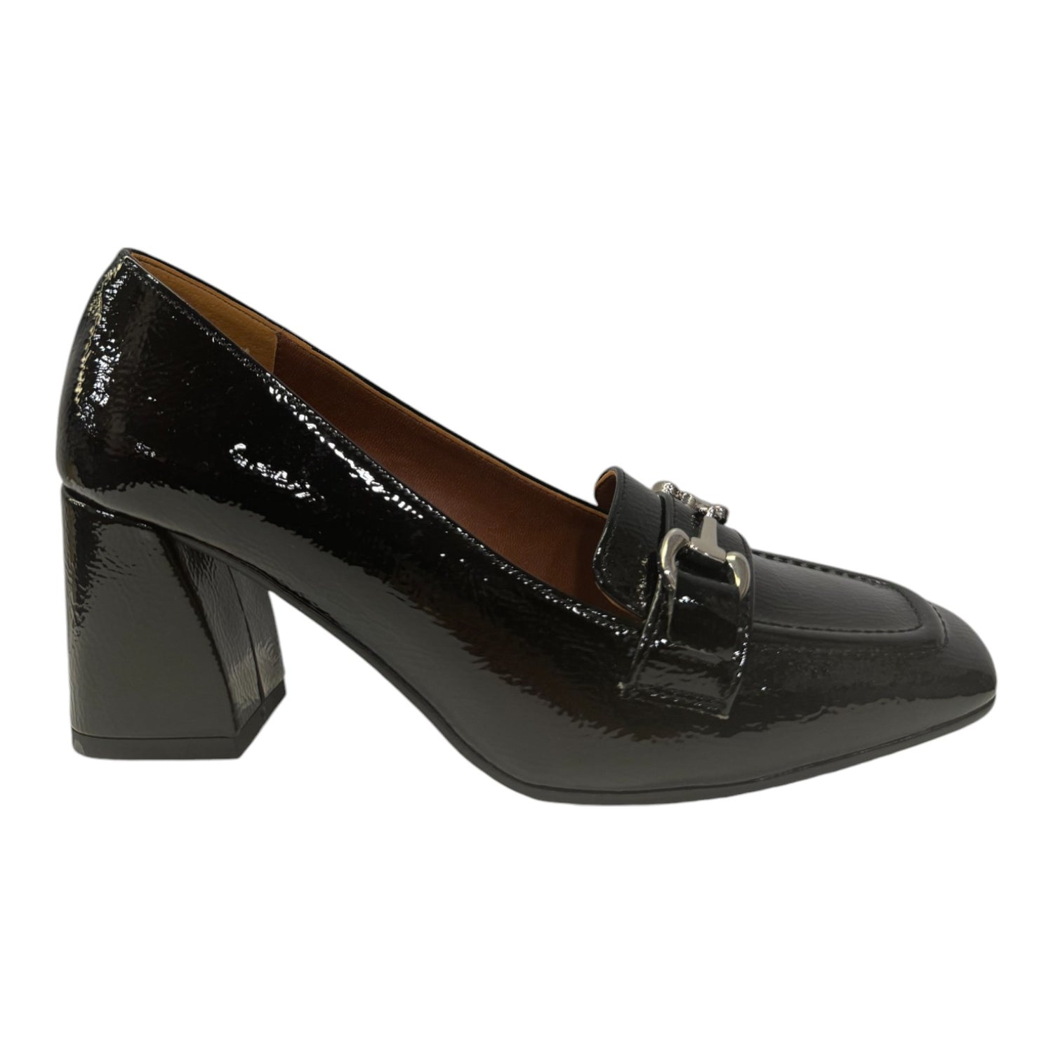 Scarpeborseonline Mocassino Nero in Vernice con Morsetto t.7