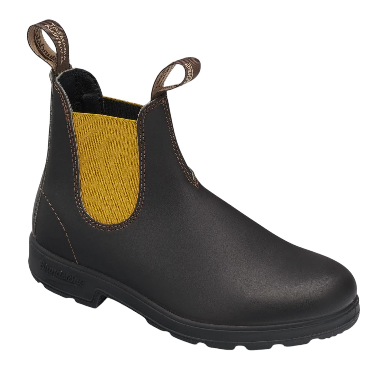 Blundstone beatles Marrone con Elastico Ocra in Pelle da Uomo