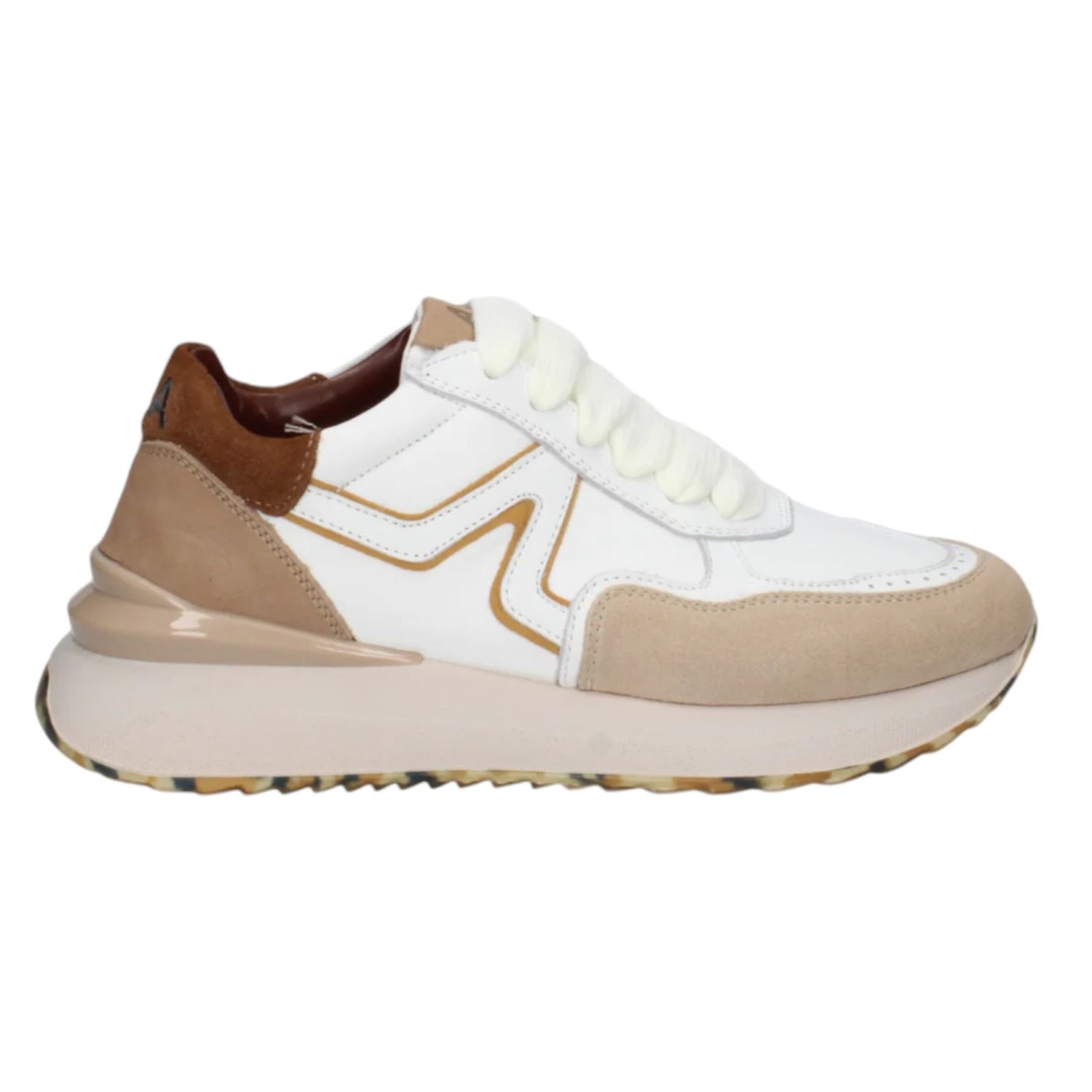 Accademia 72 Sneakers Bianca Beige da Donna