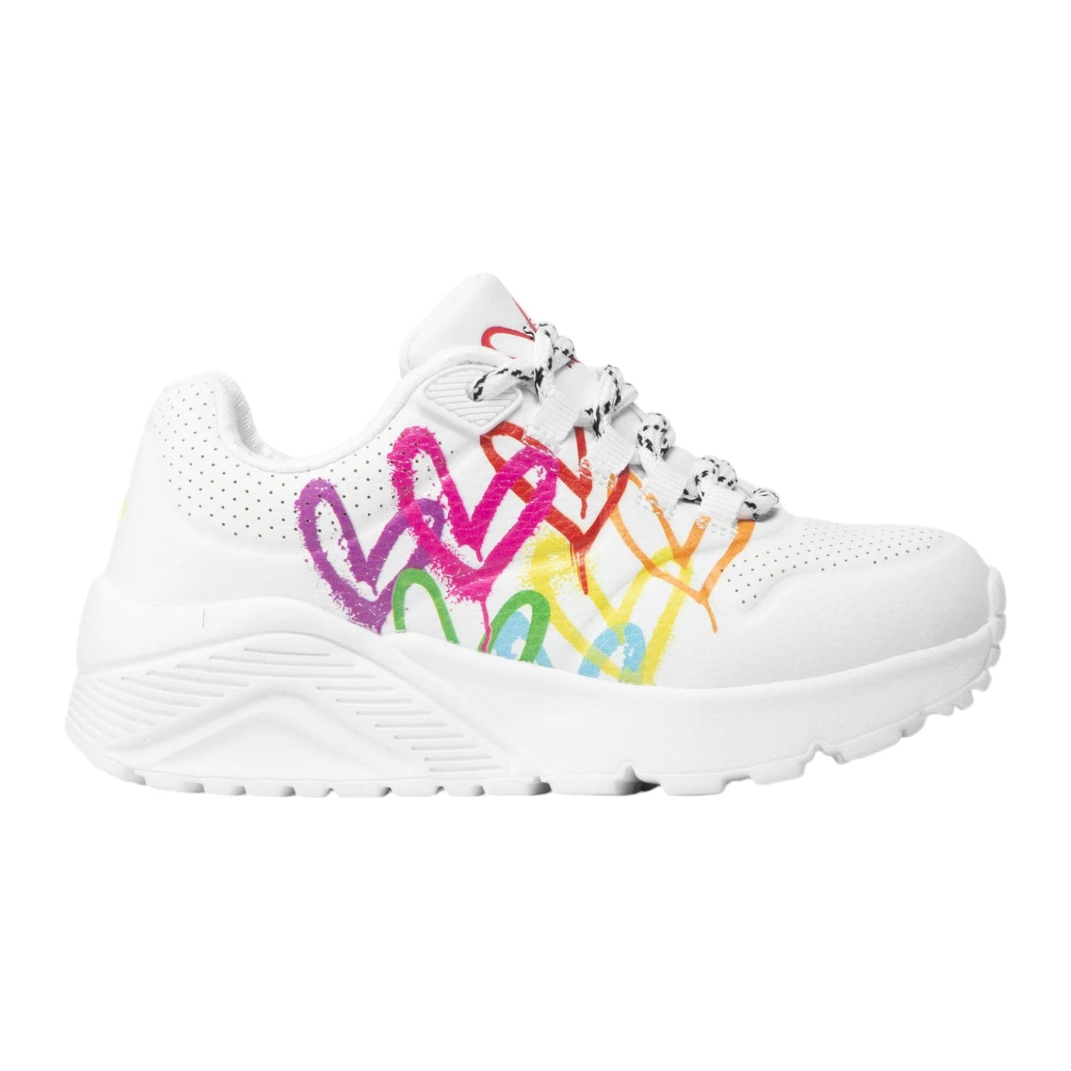 Skechers Sneakers Bianca Uno Lite-Love Brights da Bambina