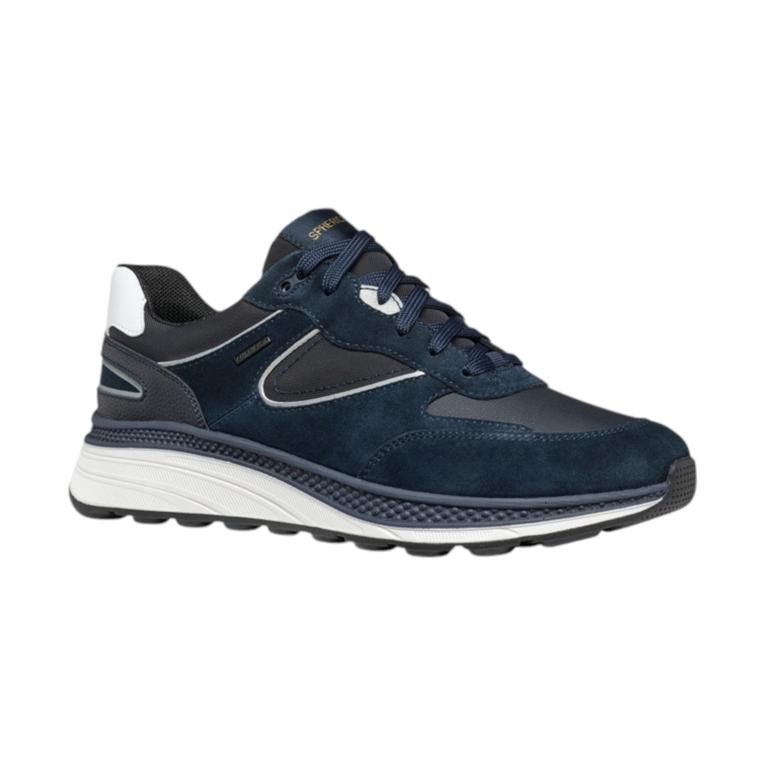 Geox Sneakers Blu in Pelle e Camoscio da Uomo