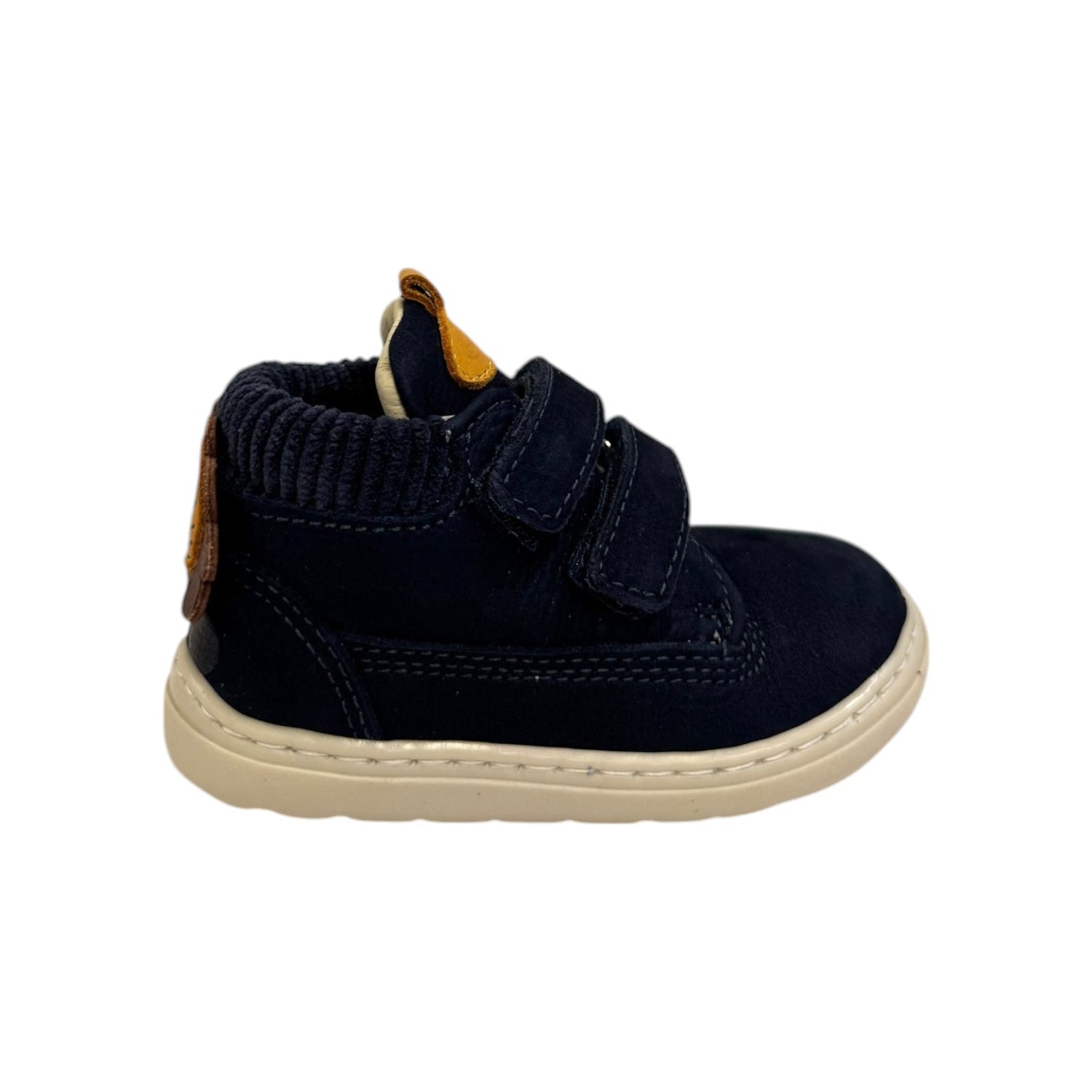 Balducci Sneakers Alta Bambino in Camoscio Blu con Strappo e Leoncino