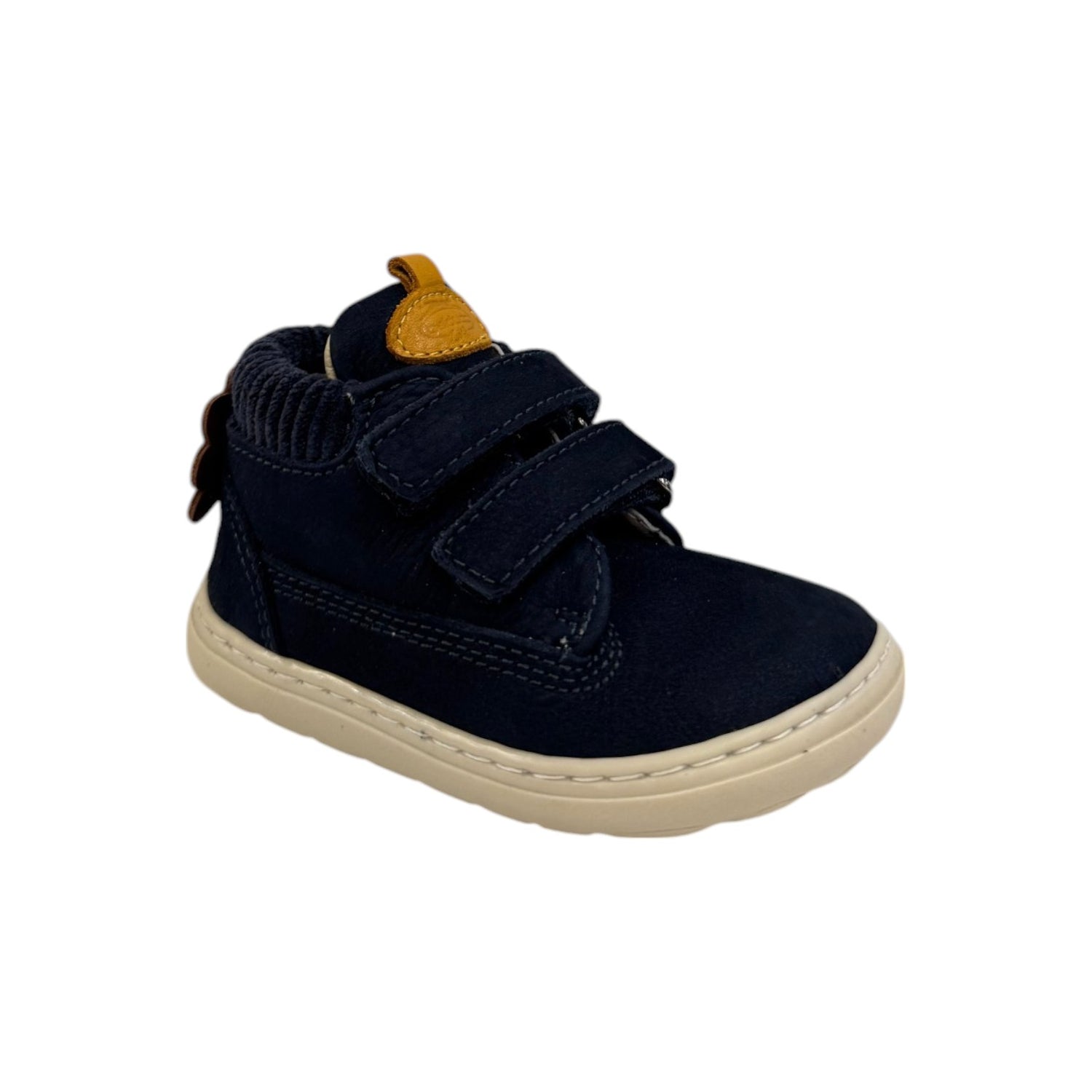 Balducci Sneakers Alta Bambino in Camoscio Blu con Strappo e Leoncino