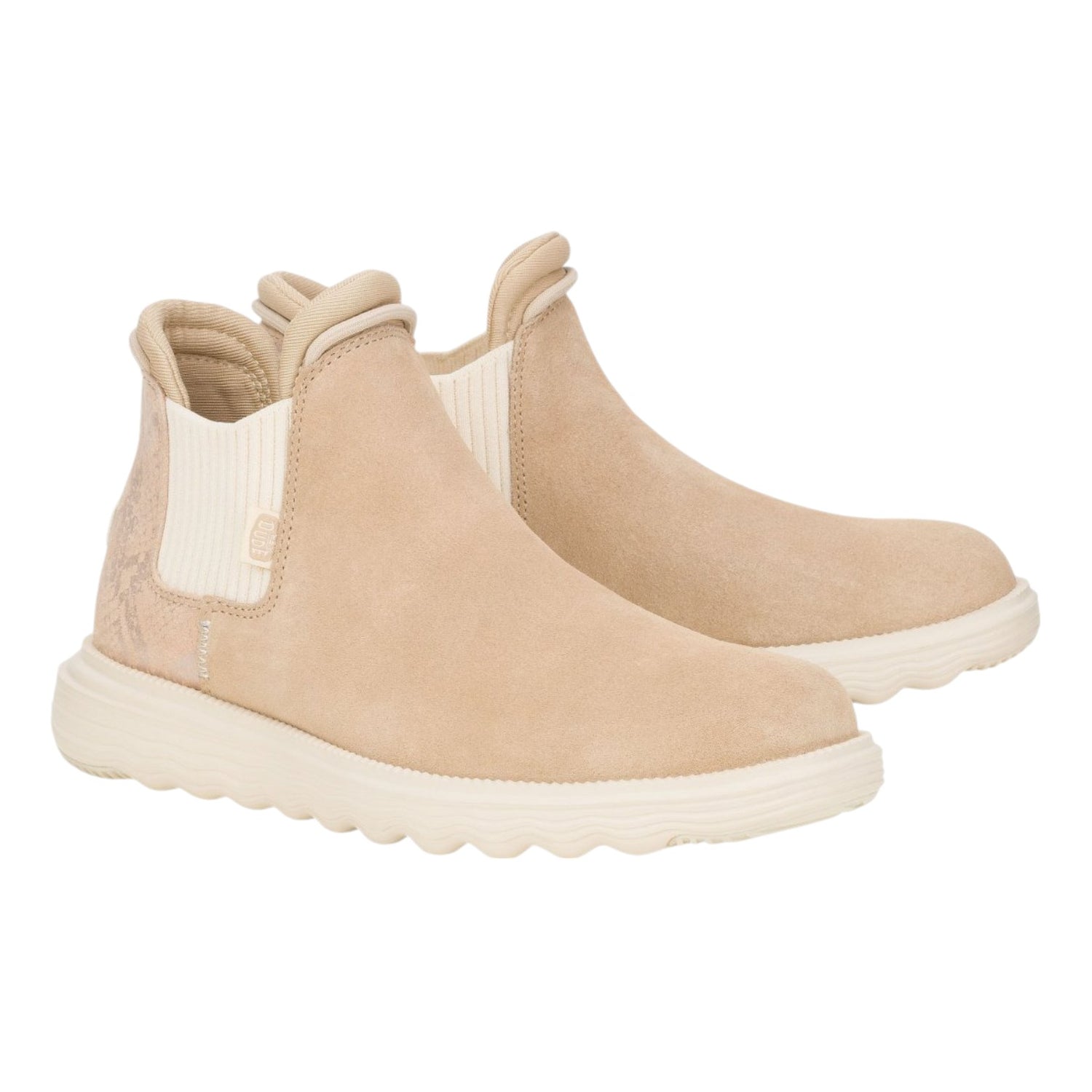 Hey Dude Branson W Suede Novelty Beatles Donna in Camoscio Sabbia