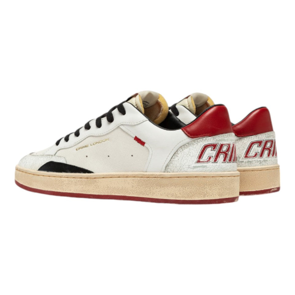 Crime London Sneakers Bianca Rossa Chelsie Rebel Red da Uomo