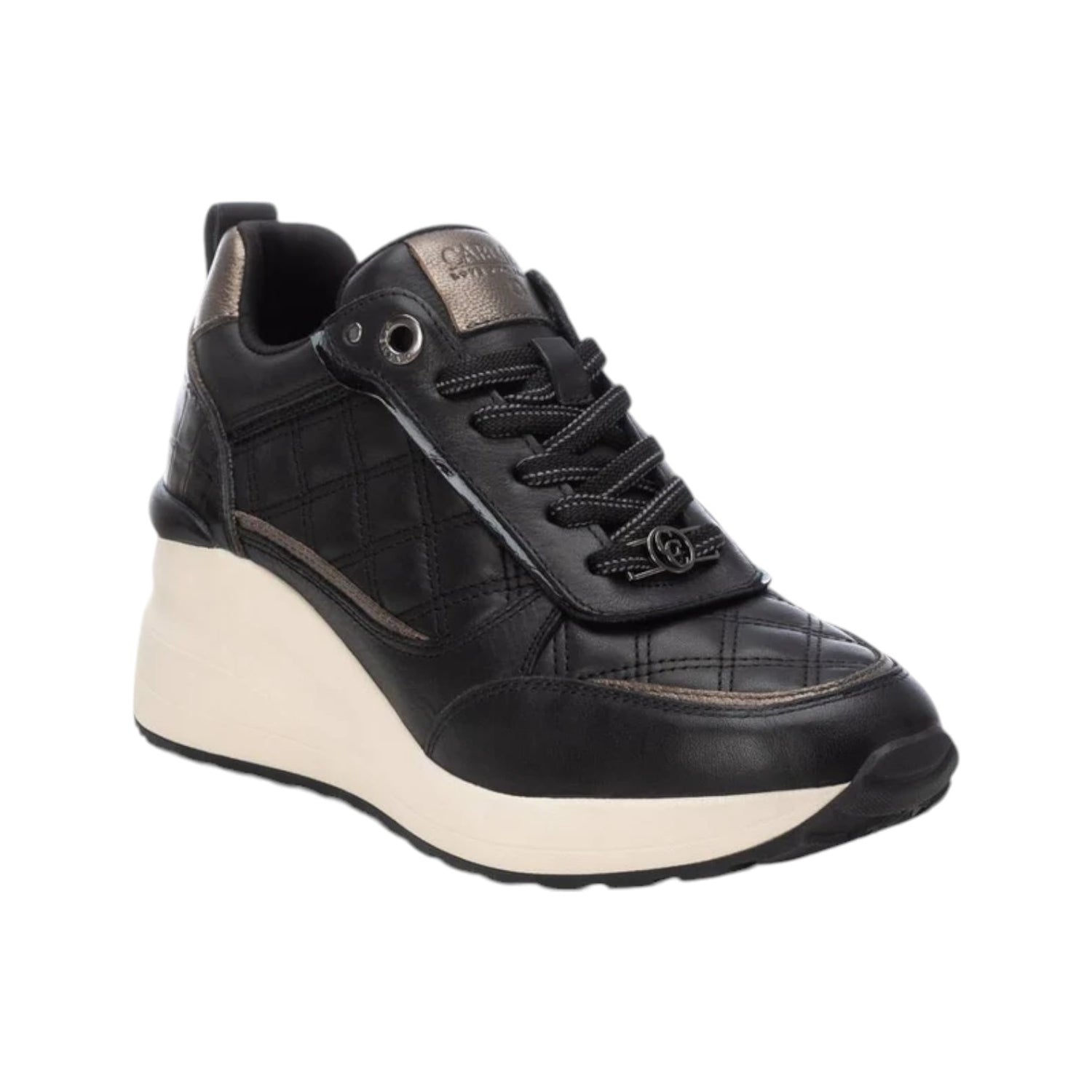 Carmela Sneakers Nera con Zeppa da Donna