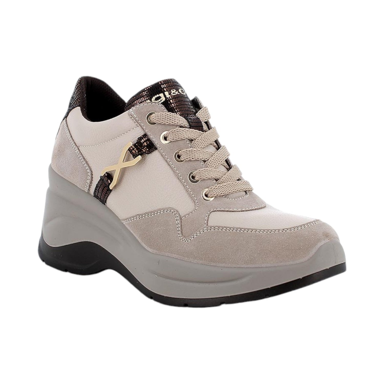 Igi&Co Sneakers Visone con Zeppa da Donna