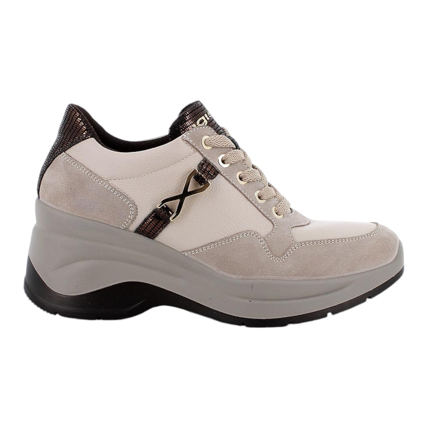 Igi&Co Sneakers Visone con Zeppa da Donna