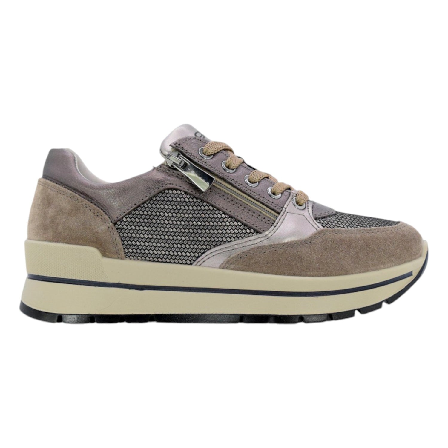 Igi&Co Sneakers Fango in Camoscio con Zeppa da Donna