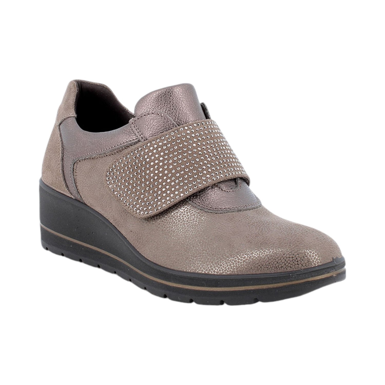Enval Soft Scarpa Bronzo con Strappo e Zeppa da Donna