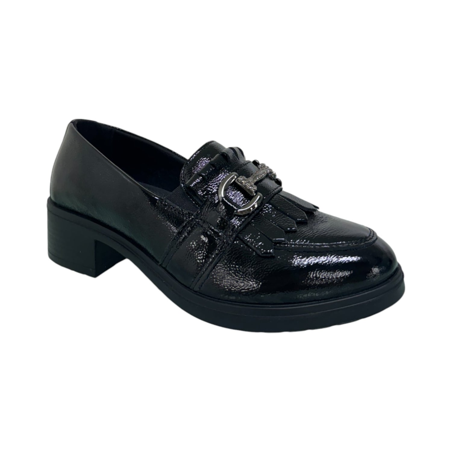 Enval Soft Mocassino Nero in Naplak con Accessorio t.4