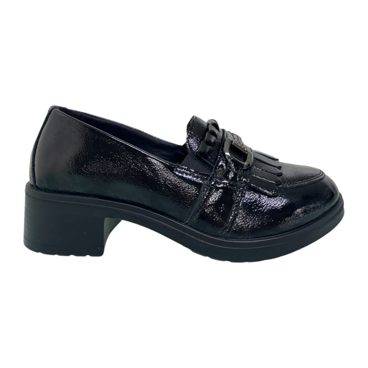 Enval Soft Mocassino Nero in Naplak con Accessorio t.4