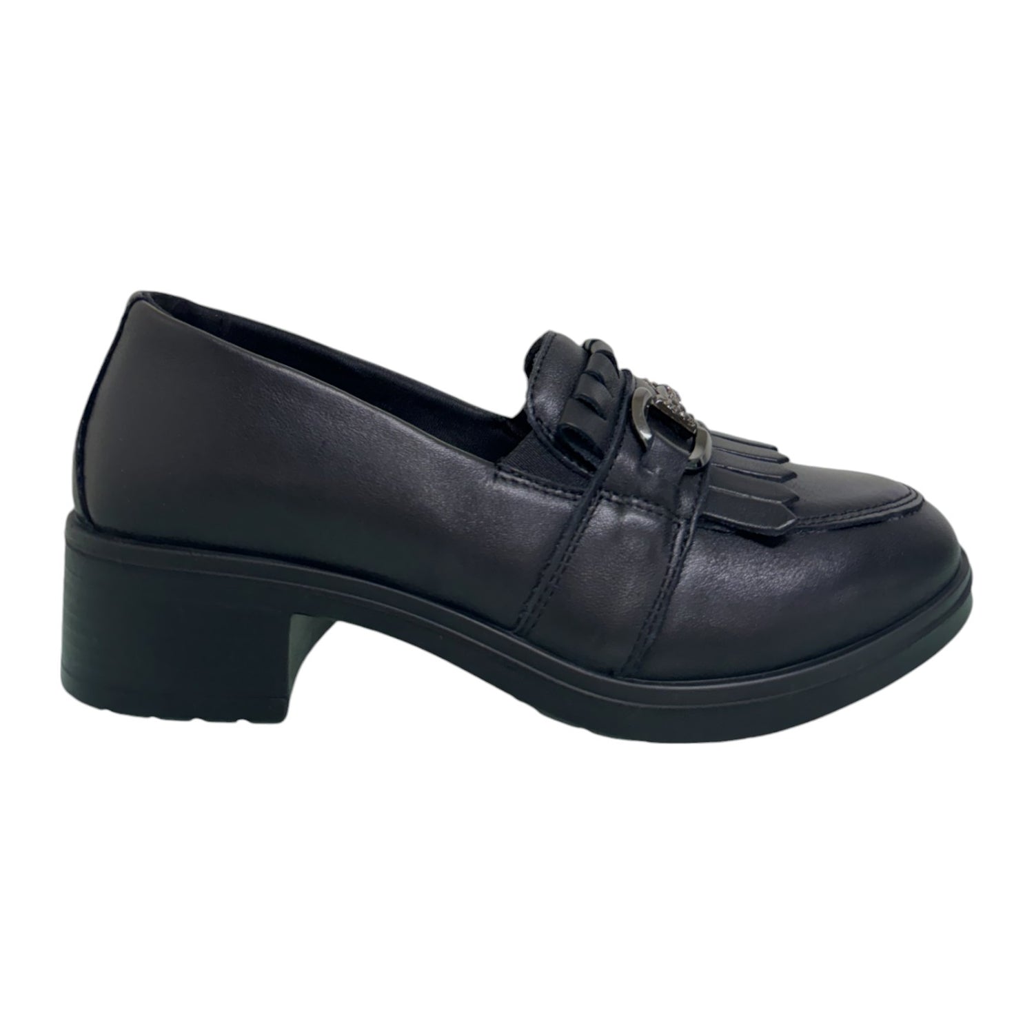 Enval Soft Mocassino Nero in Pelle con Accessorio t.4