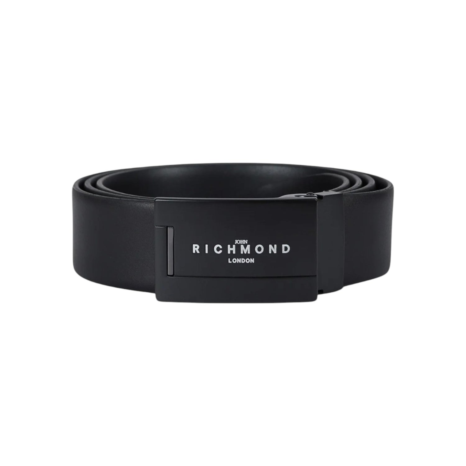 John Richmond Cintura Uomo in Pelle Nera Double Face