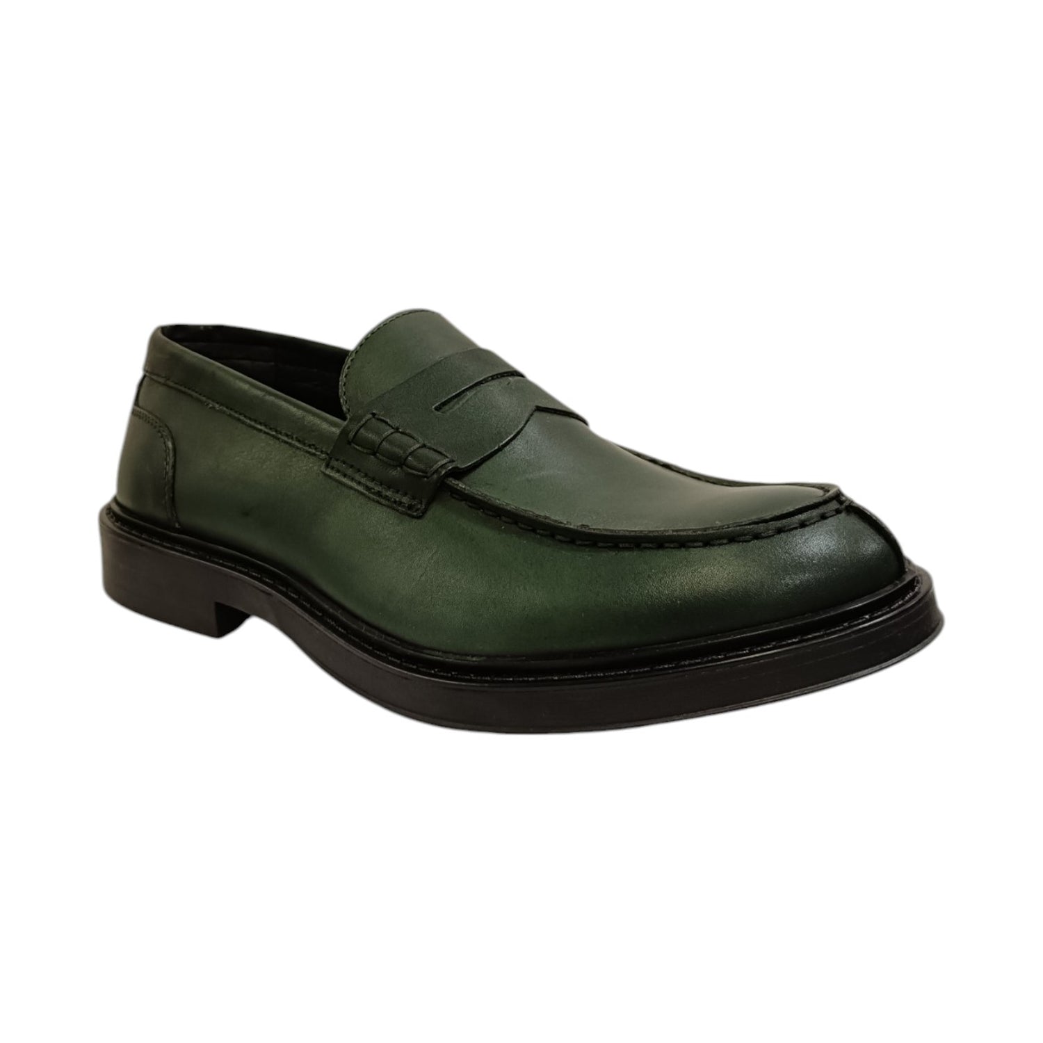 Antony Sander College Verde in Pelle da Uomo