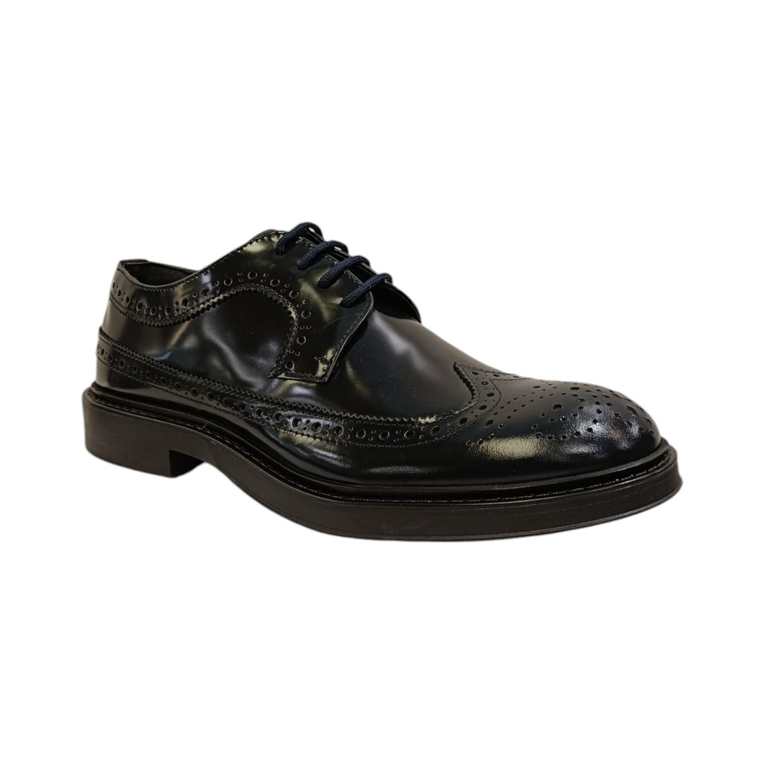 Antony Sander Allacciato Blu Abrasivato Stile Inglese da Uomo