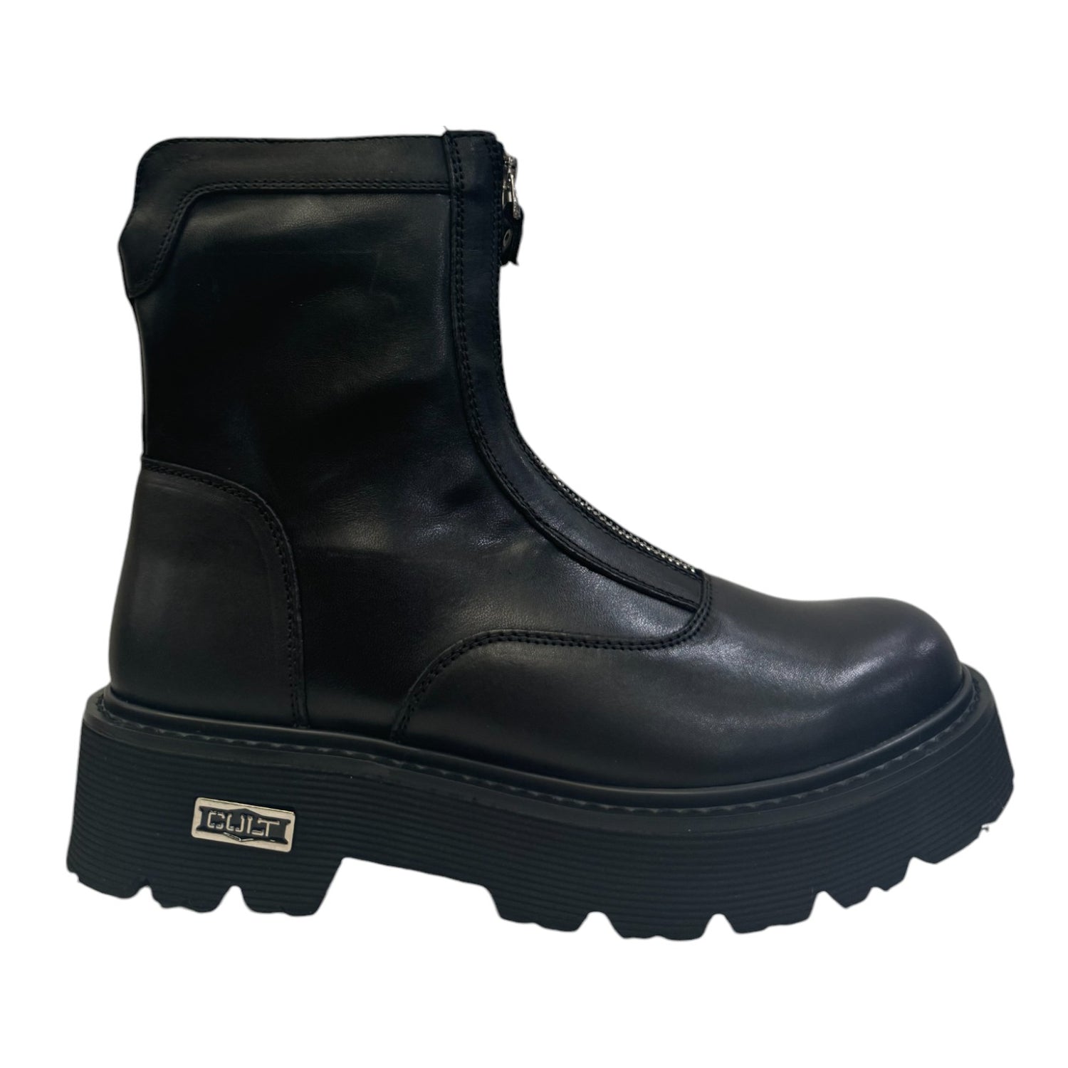 Cult Stivaletto Nero Platform con Zip Centrale da Donna