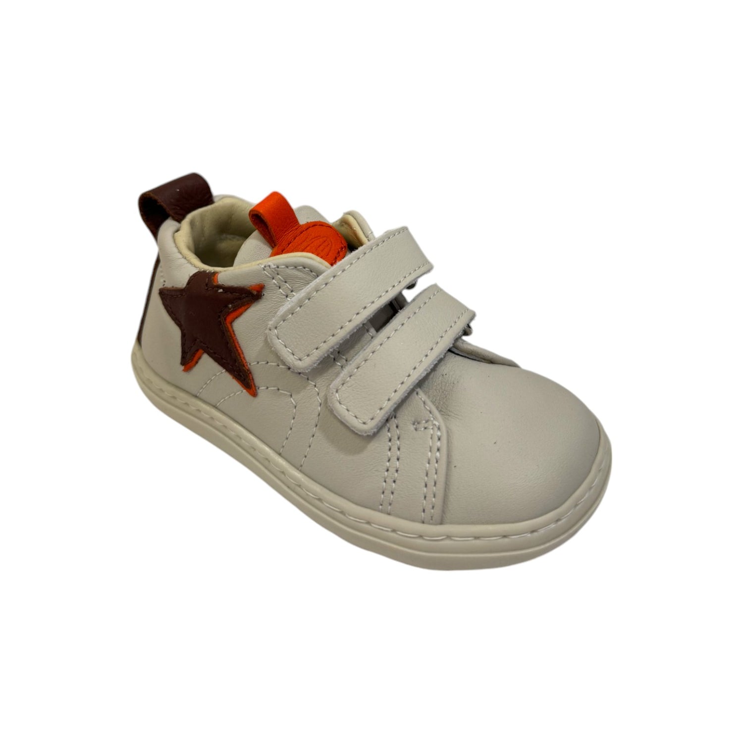 Balducci Sneakers Bianca in Pelle con Strappo da Bambino