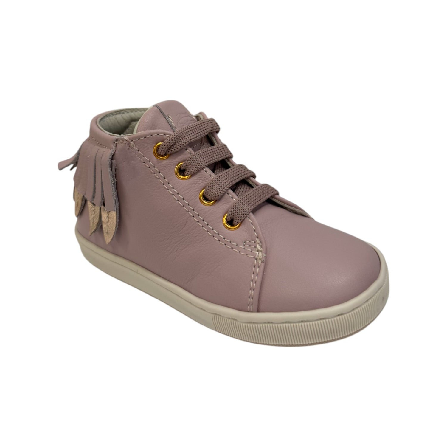 Balducci Sneakers Alta Rosa in Pelle con Frange da Bambina