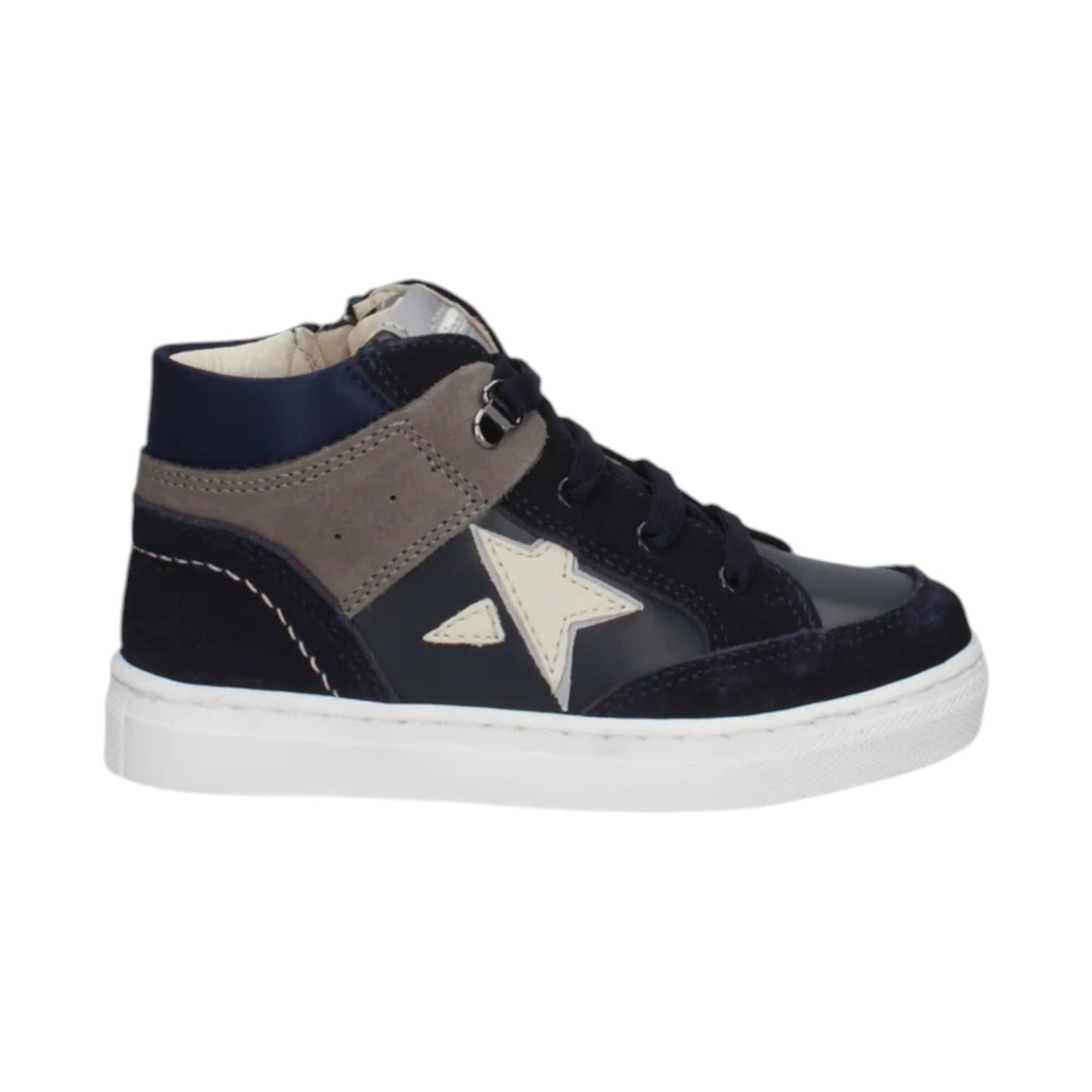 Balducci Sneakers Alta Blu con Lacci e Zip da Bambino