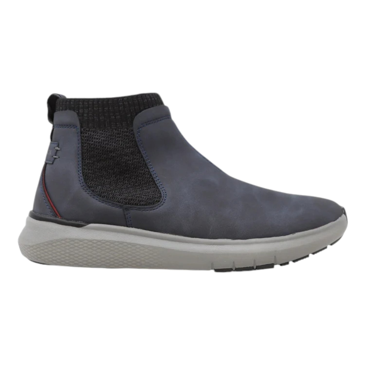 Lumberjack Beatles Uomo in Ecopelle Blu con Inserto in Tessuto