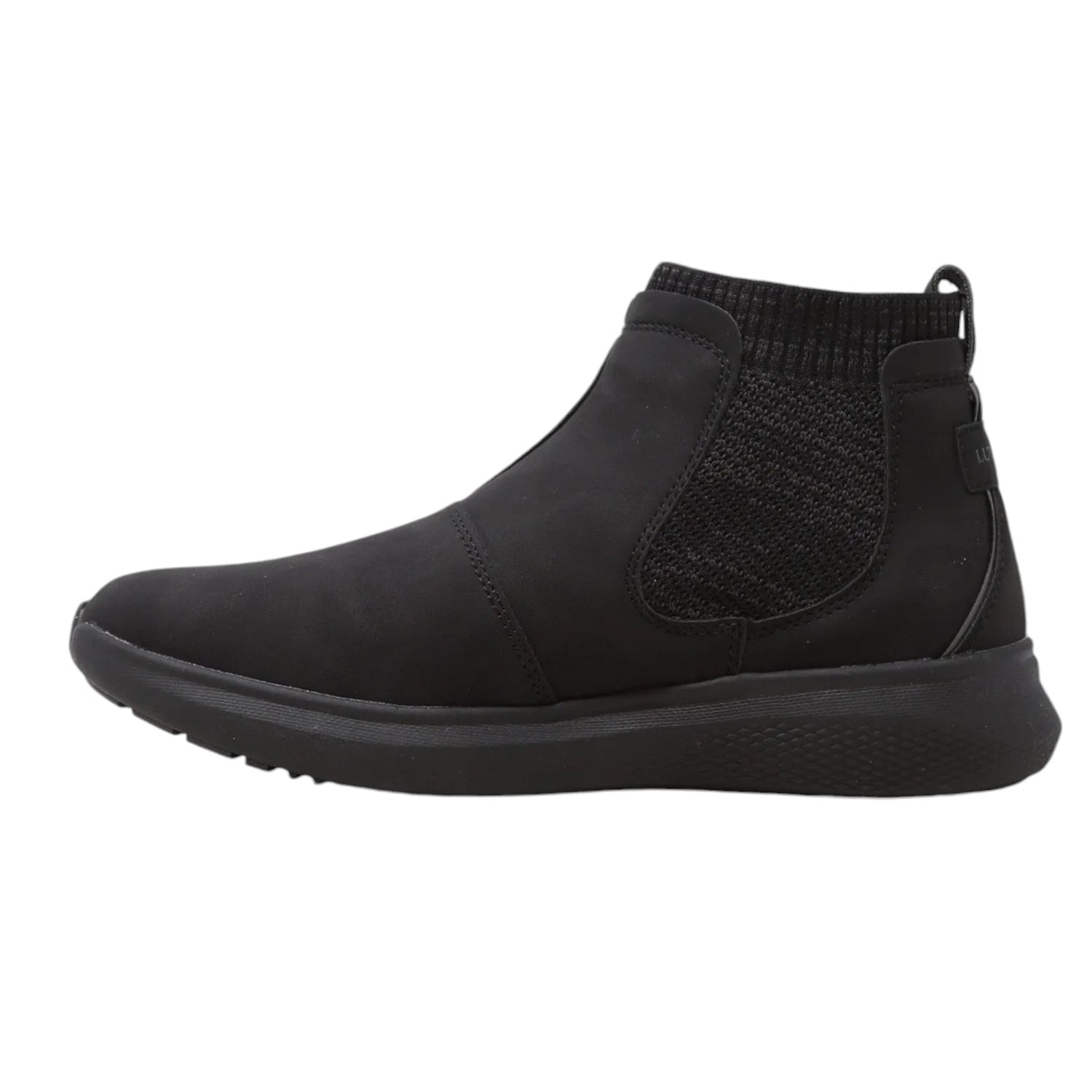 Lumberjack Beatles Uomo in Ecopelle Nero con Inserto in Tessuto