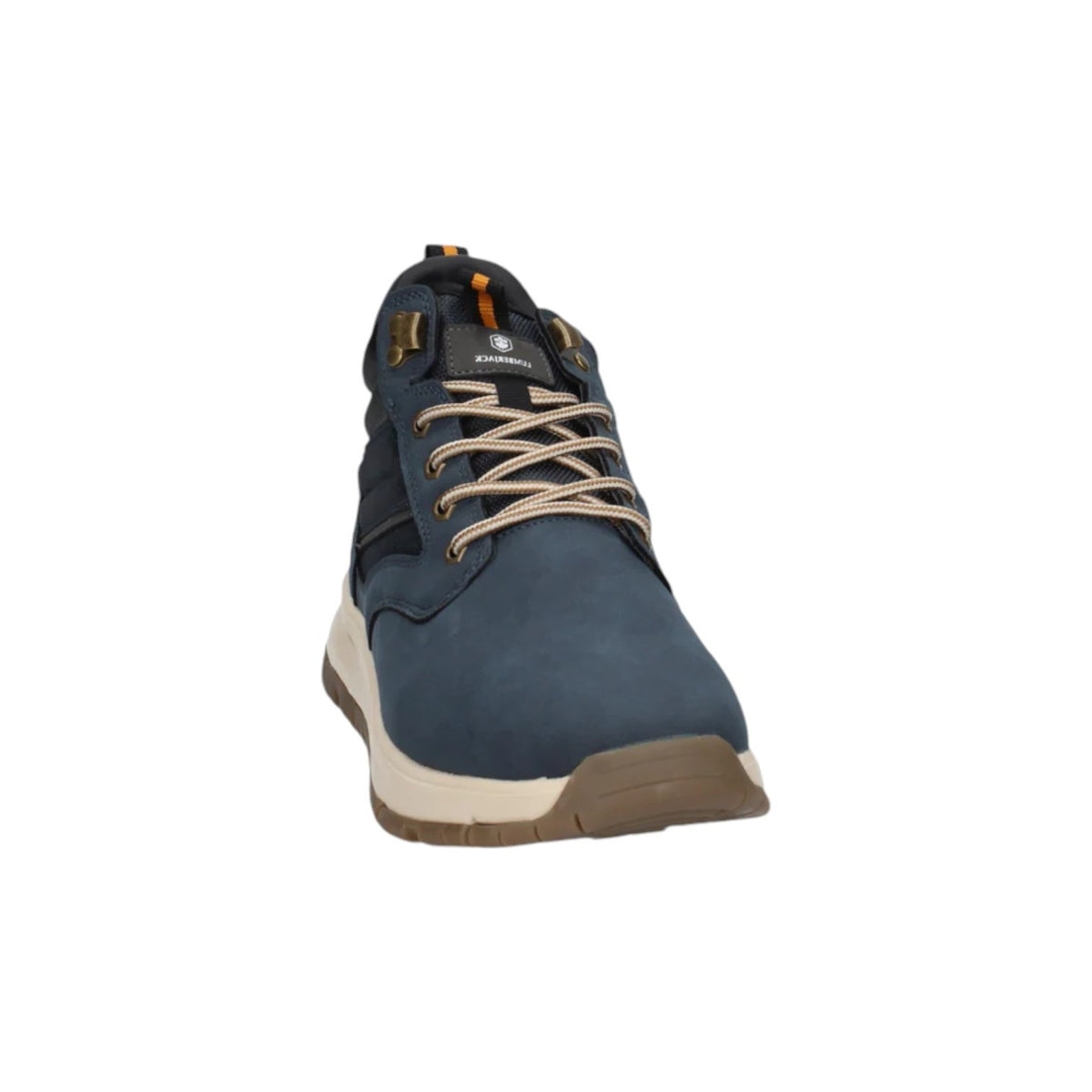 Lumberjack Polacchino Stringato Uomo in Ecopelle Blu con Inserti in Tessuto