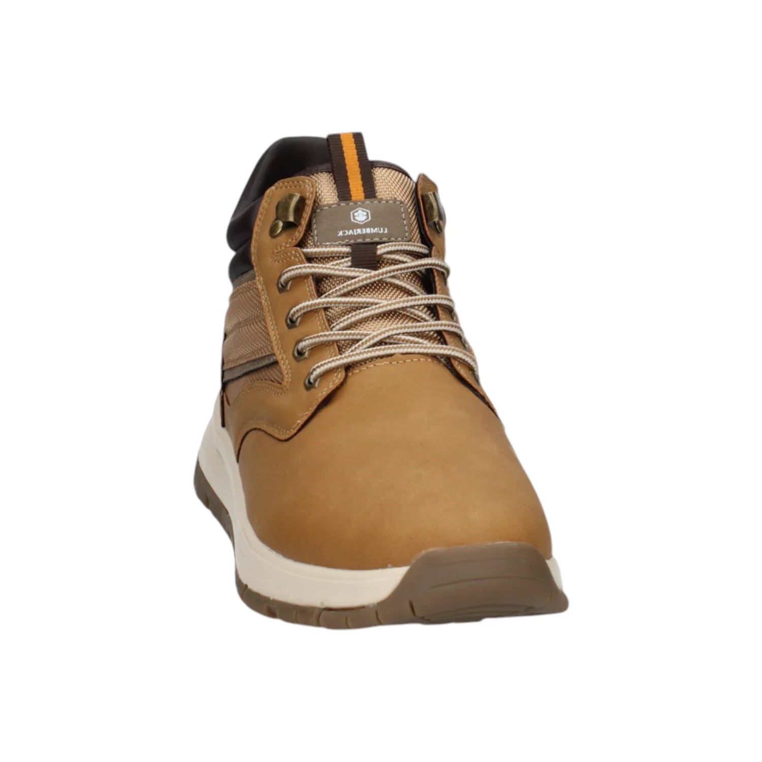 Lumberjack Polacchino Stringato Uomo in Ecopelle Ocra con Inserti in Tessuto