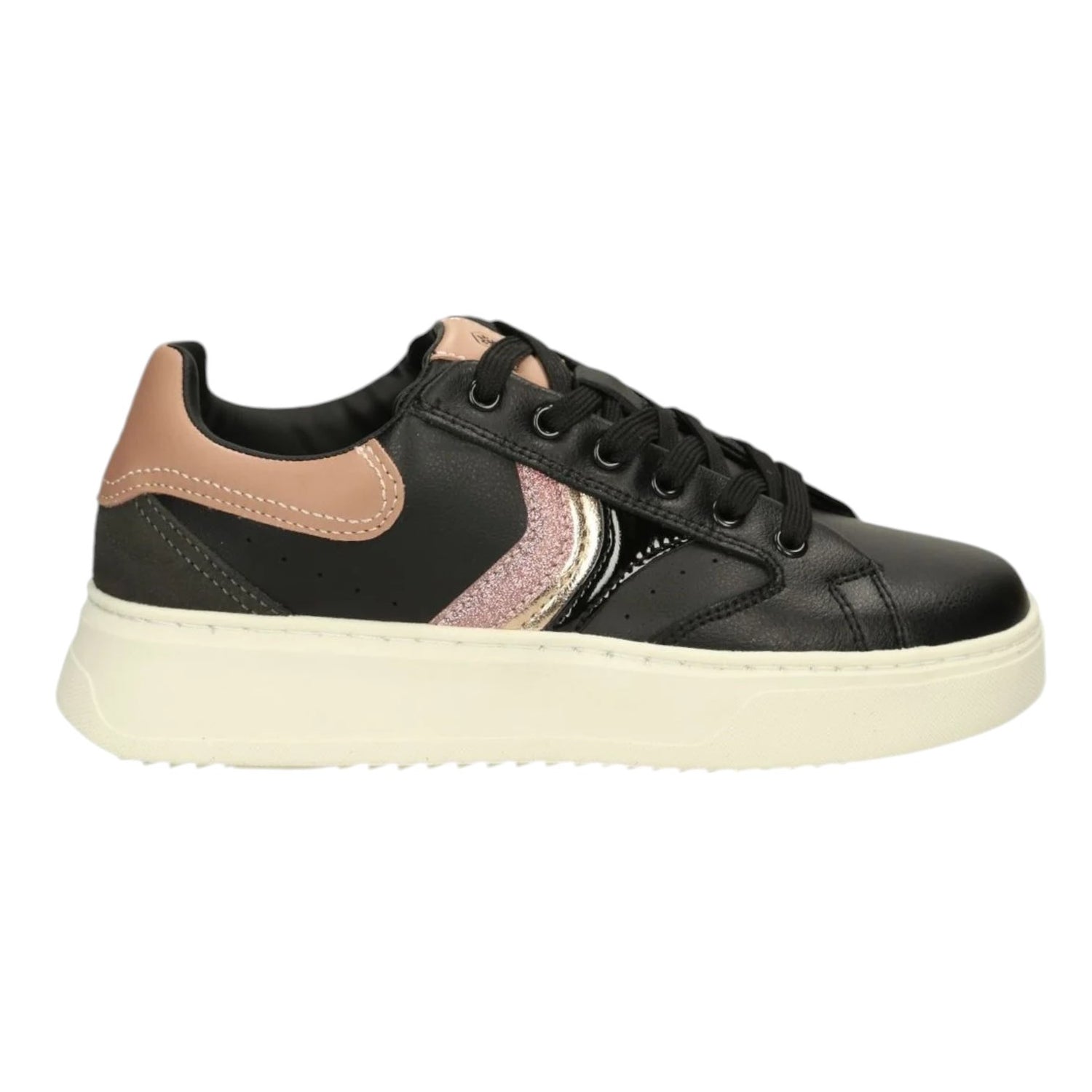 Lumberjack Sneakers Nera Rosa con Dettagli Lurex da Donna