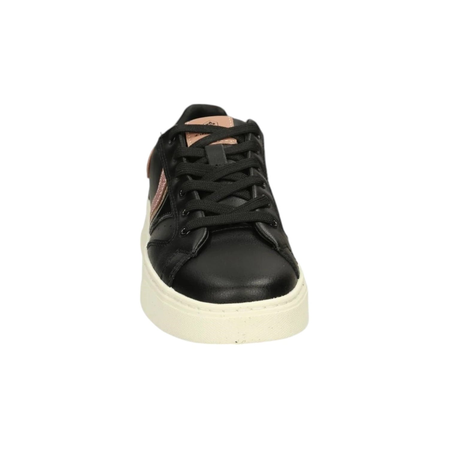 Lumberjack Sneakers Donna in Ecopelle Nero Rosa con Dettagli Lurex