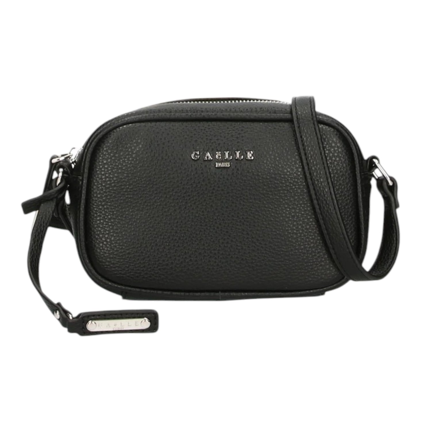 Gaelle Mini Camera Bag Nera in Ecopelle Martellata da Donna