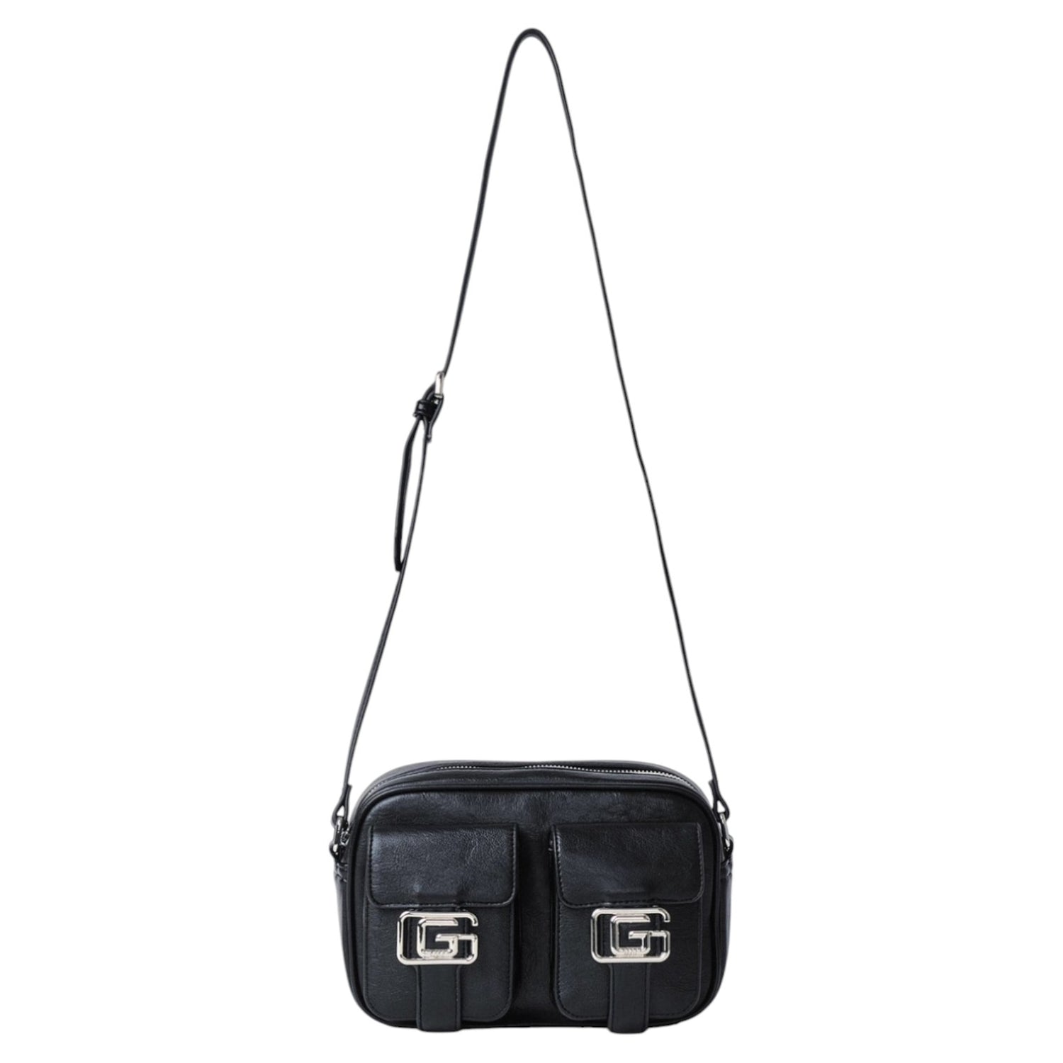 Gaelle Borsa a Tracolla Donna in Ecopelle Nera con Tasconi