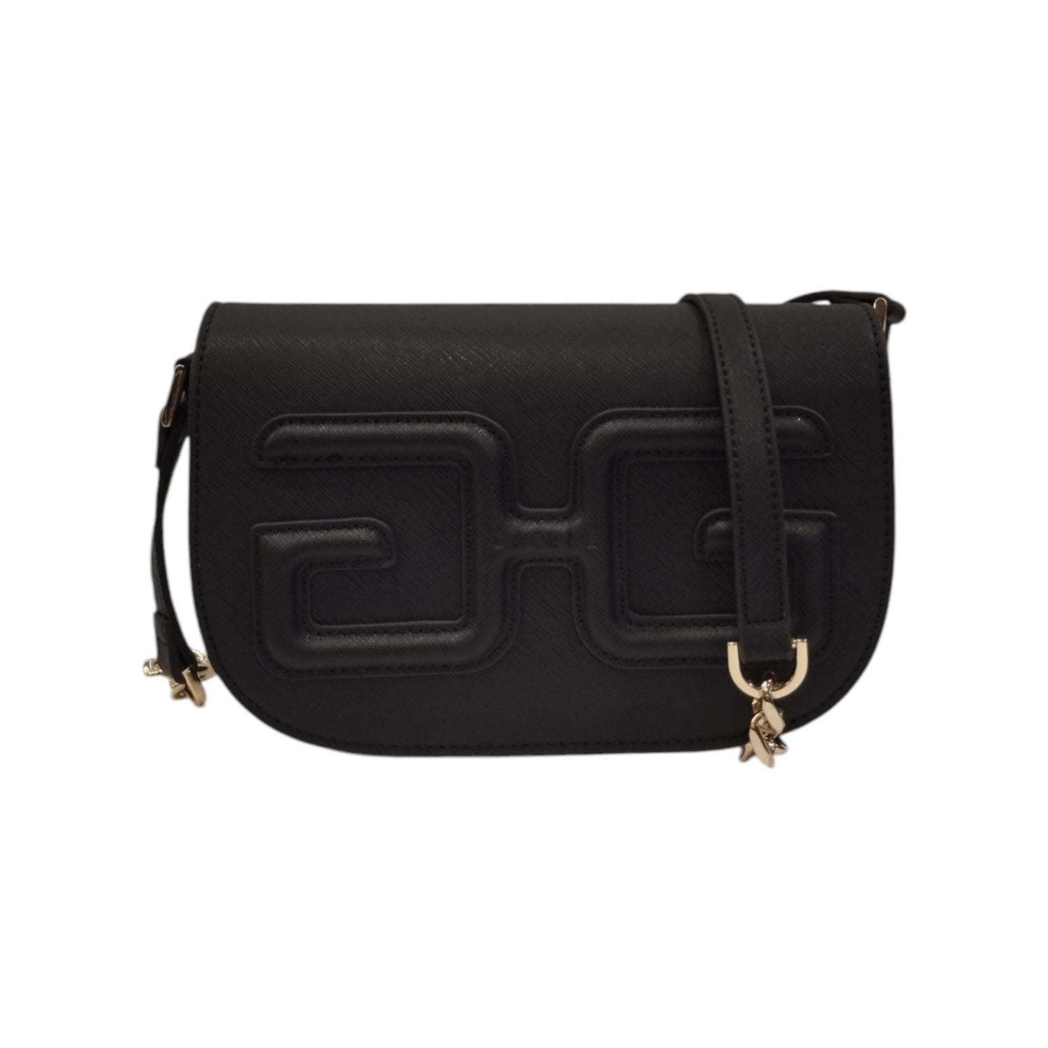 Gaelle Mini Borsa a Tracolla Donna in Ecopelle Nera con Double G
