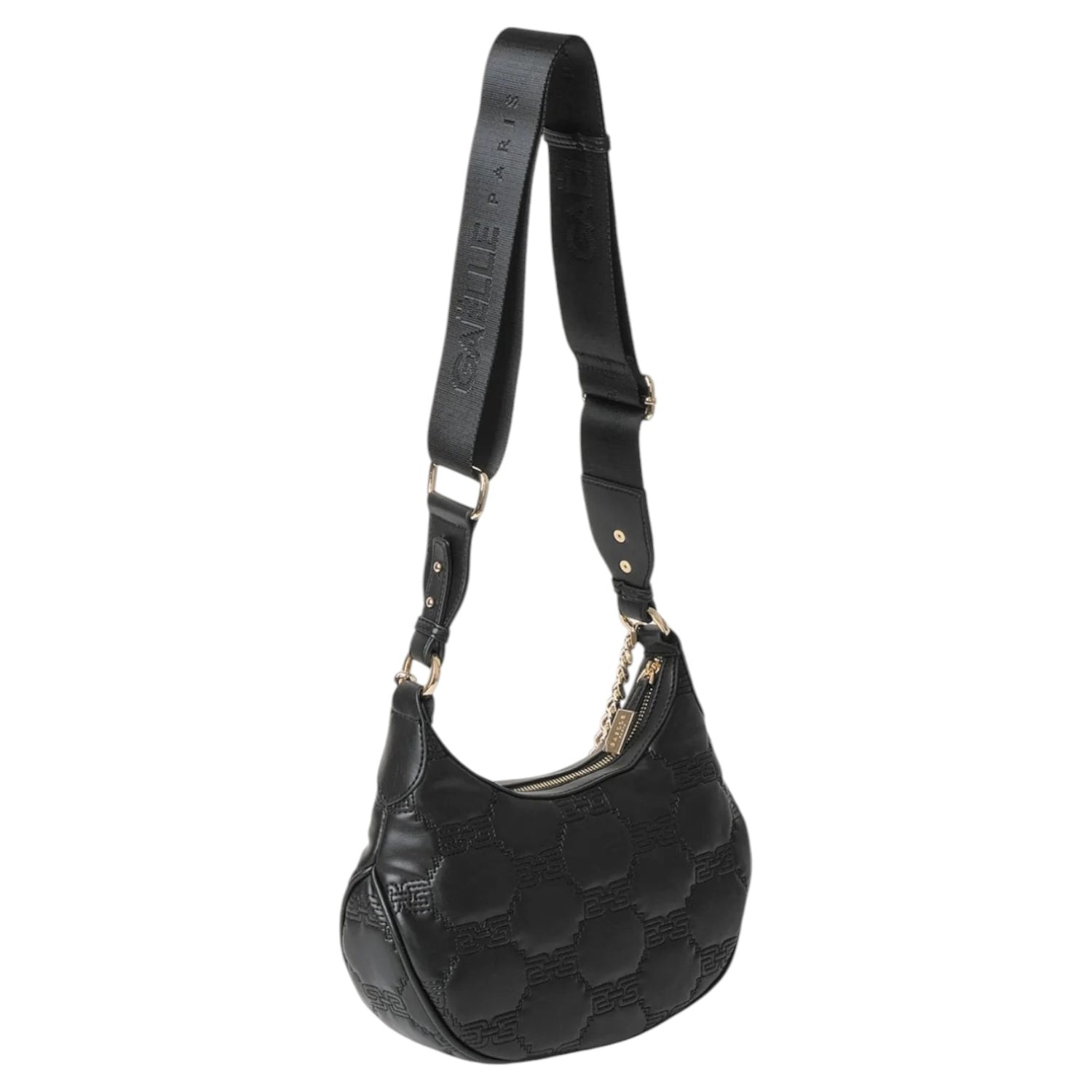 Gaelle Shoulder Strap Nera con Catena Dorata da Donna