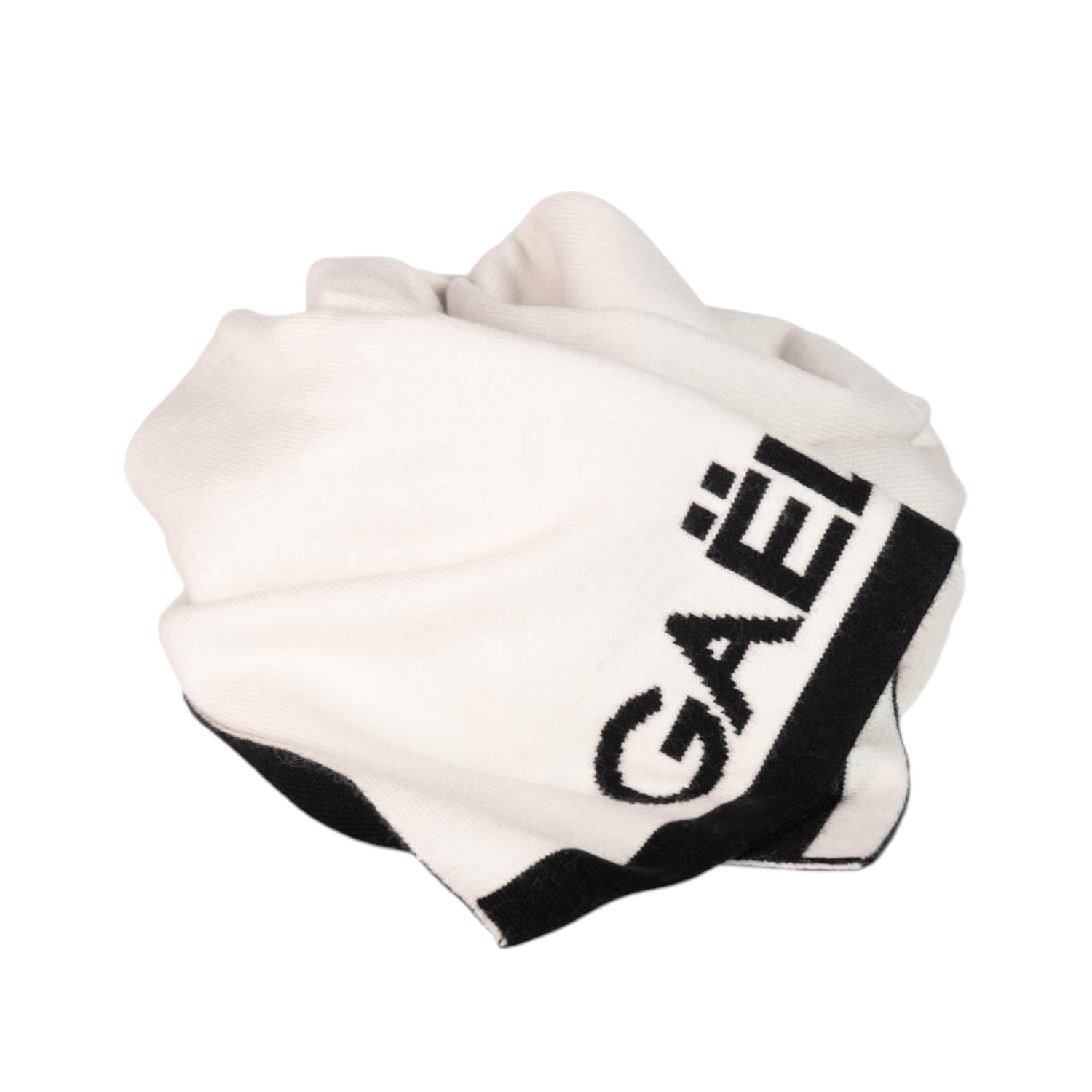 Gaelle Sciarpa Jaquard Donna Bianca con Scritta Logo