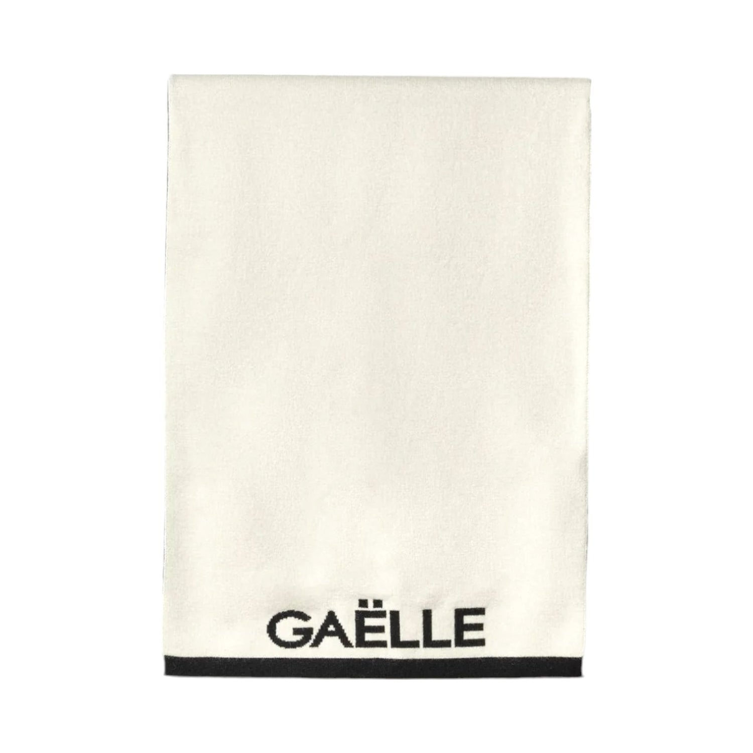 Gaelle Sciarpa Jaquard Donna Bianca con Scritta Logo