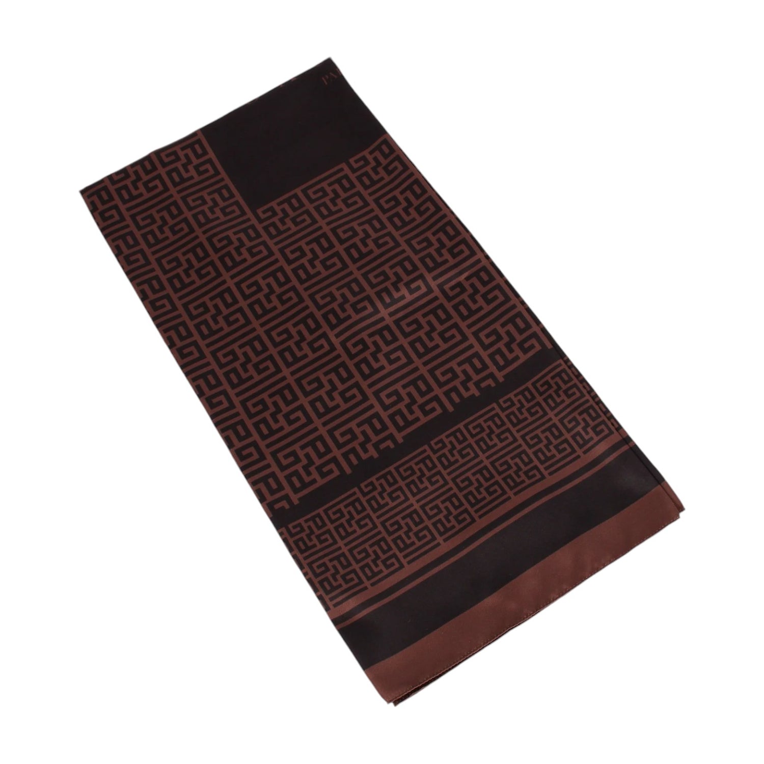 Gaelle Foulard Donna in Raso Marrone Monogramma