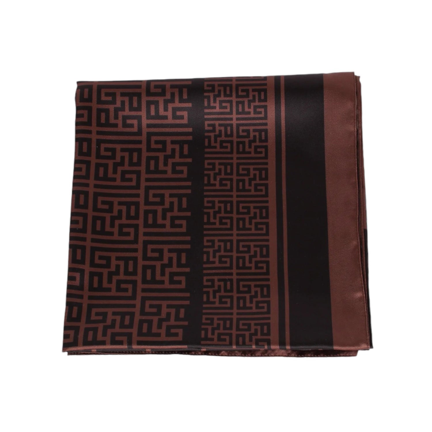 Gaelle Foulard Donna in Raso Marrone Monogramma